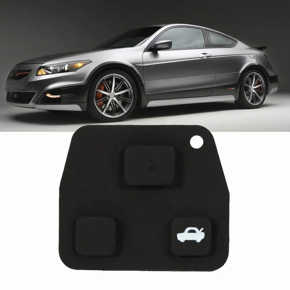 Almohadilla para Funda de Llave,Entrada sin Llave Remote Fob Shell Case 3 Botones Remote Auto Car Key Fob Shell Shell Pad de Goma reemplazo para Avensis