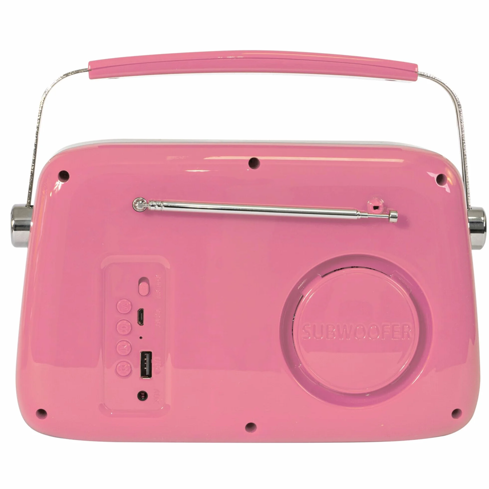 Madison FREESOUND-VR40P Radio a batería Vintage 30W Bluetooth USB FM Rosa
