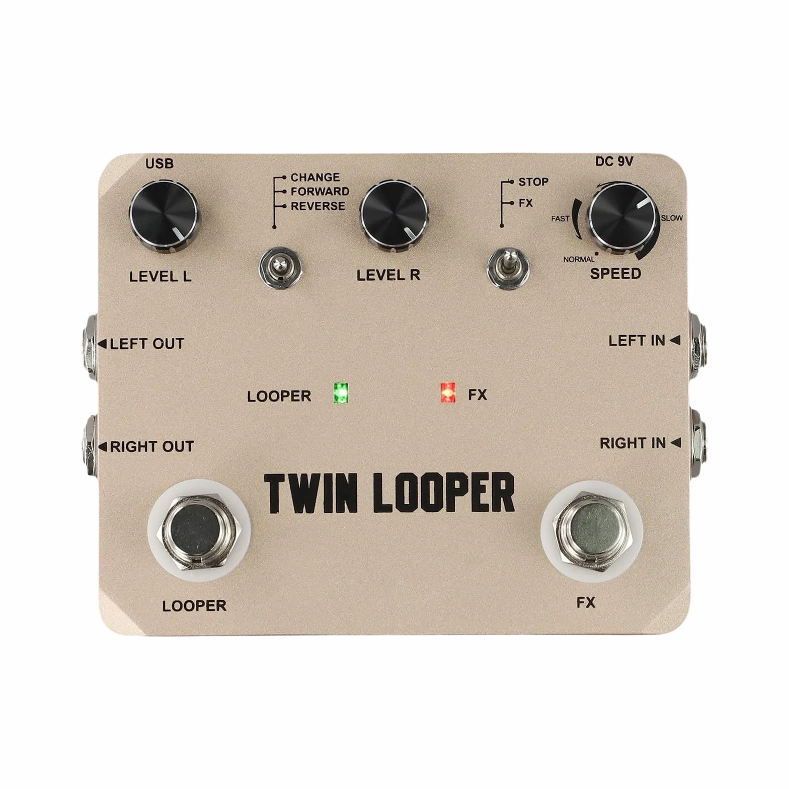 Pedal de guitarra eléctrica Loop Station Rowin Looper con 11 opciones de reproducción y bucle de 10 minutos para una creatividad sin fin