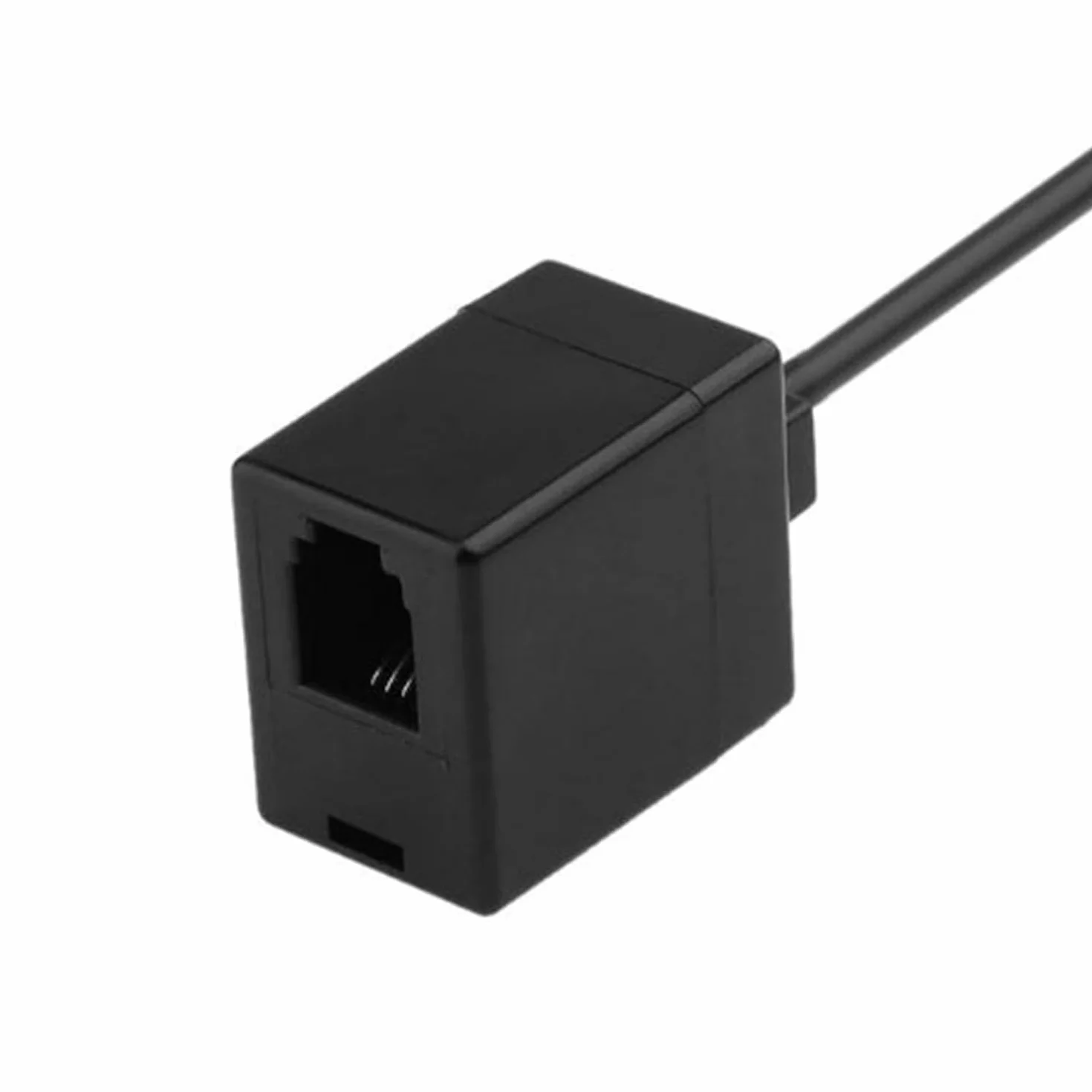 TECHZOCO Cable Adaptador teléfono RJ45 Macho a RJ11 hembra, Cable de red a teléfono, 1x RJ45 male 8P8C to RJ11 female 6P4C, Adaptador Rj45 a Rj11, Plug and Play, Longitud 35 cm