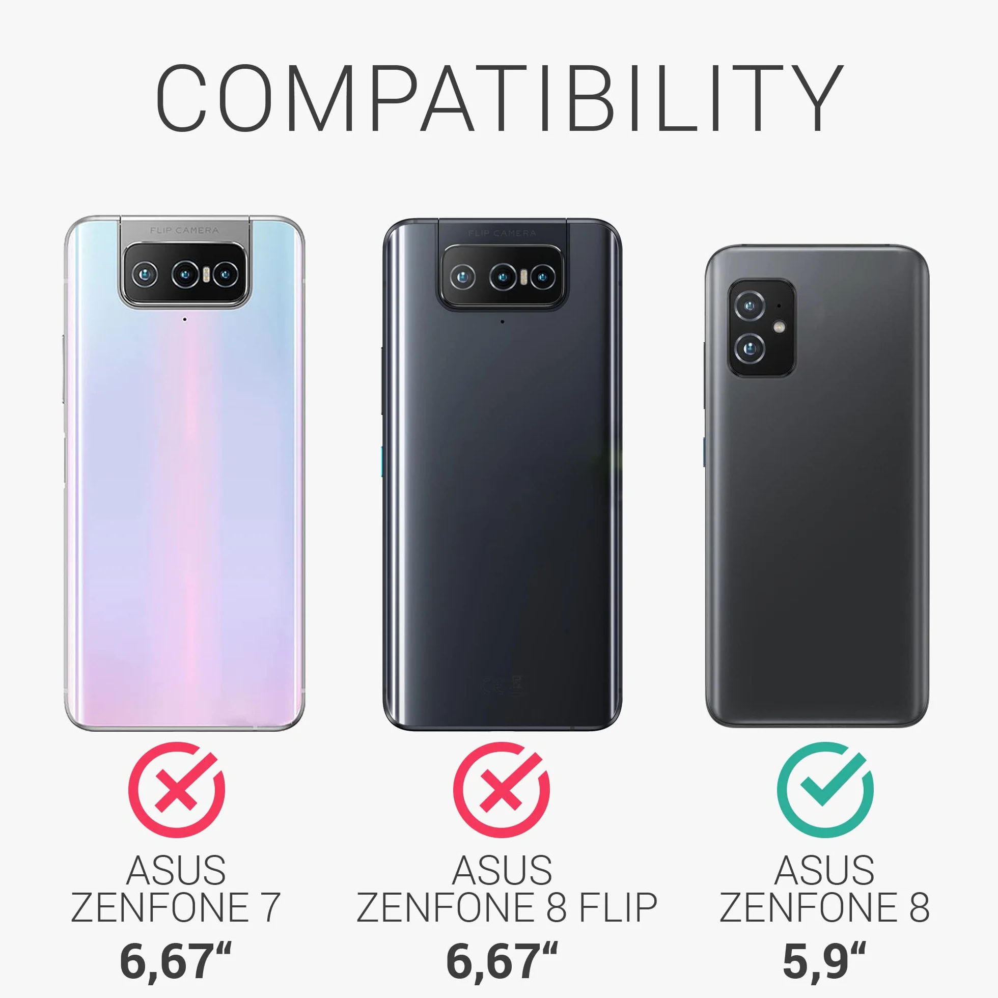 kwmobile Funda ASUS Zenfone 8 Carcasa TPU Silicona Bordes elevados anticaídas Verde Bosque