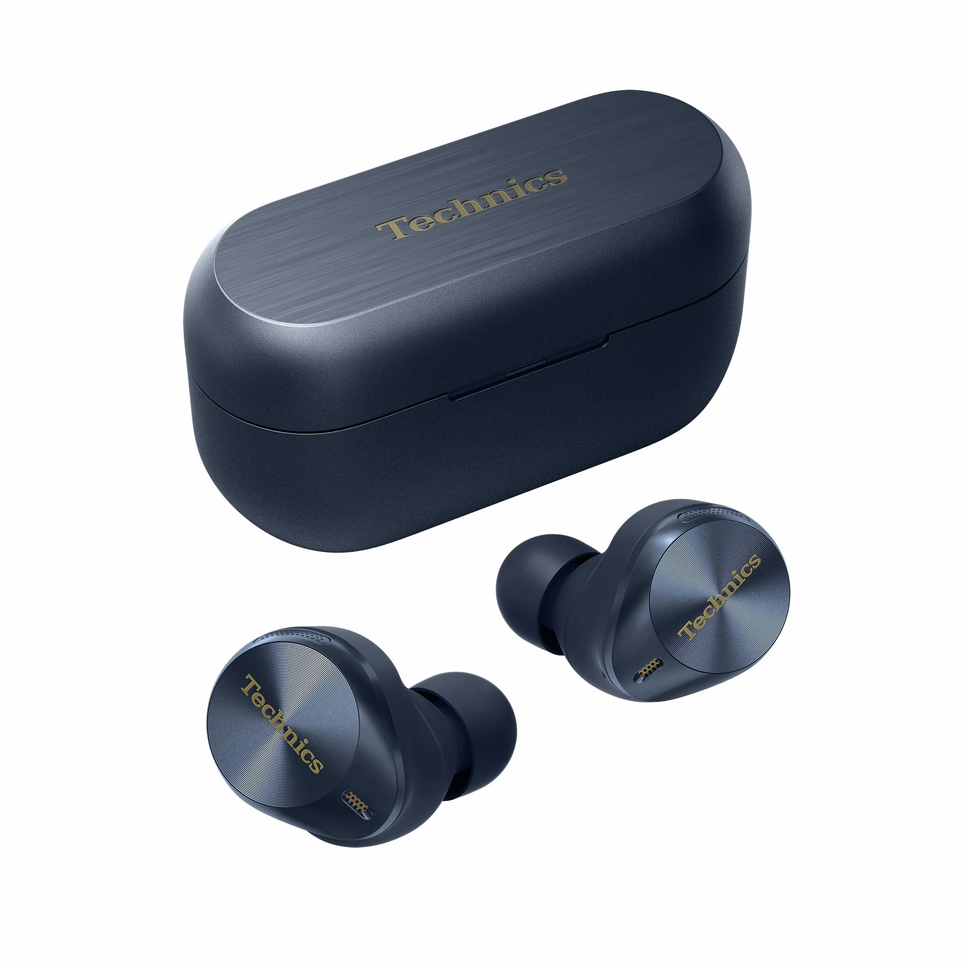 Technics EAH-AZ80E-A Auriculares inalámbricos con cancelación de Ruido, Bluetooth, Auriculares intrauditivos con micrófono, Ajuste Personalizable, hasta 7 Horas de reproducción, Azul Medianoche