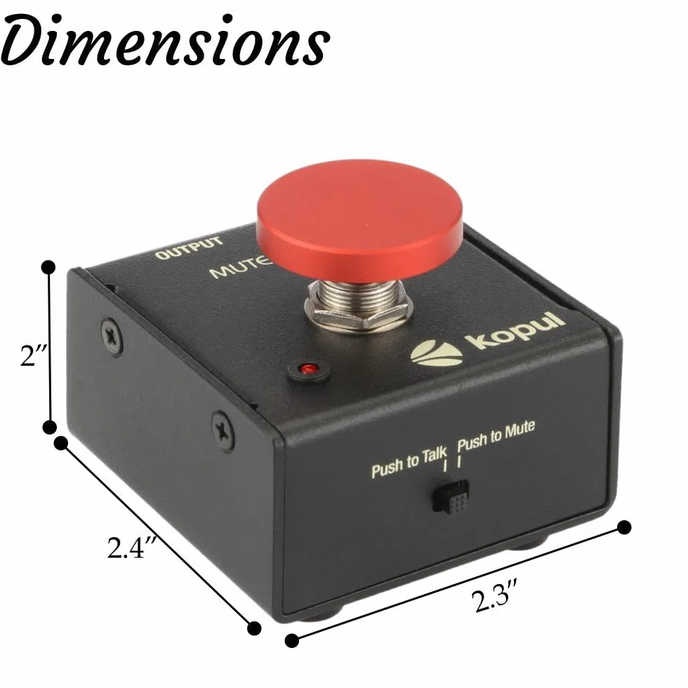 Momentary Microphone Mute/Talk Button – Push-to-Talk or Push-to-Mute, LED Indicator,XLR in/out, Desktop or Footswitch Use, for Dynamic & Condenser Mics for Podcast, Online Meetings, Live Events