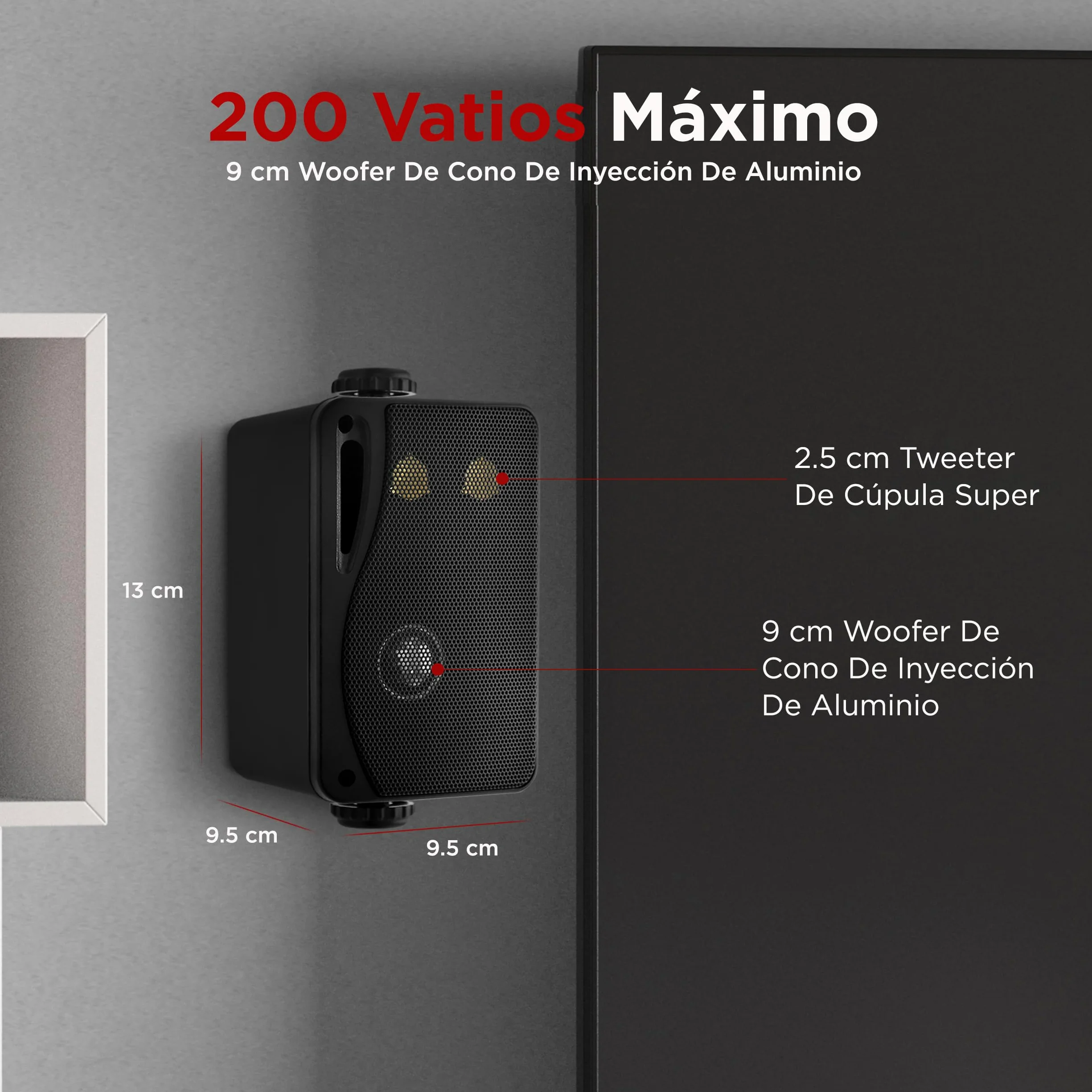 Pyle altavoces de 3 vías 3.5" 200W montaje en pared para barcos piscinas patios