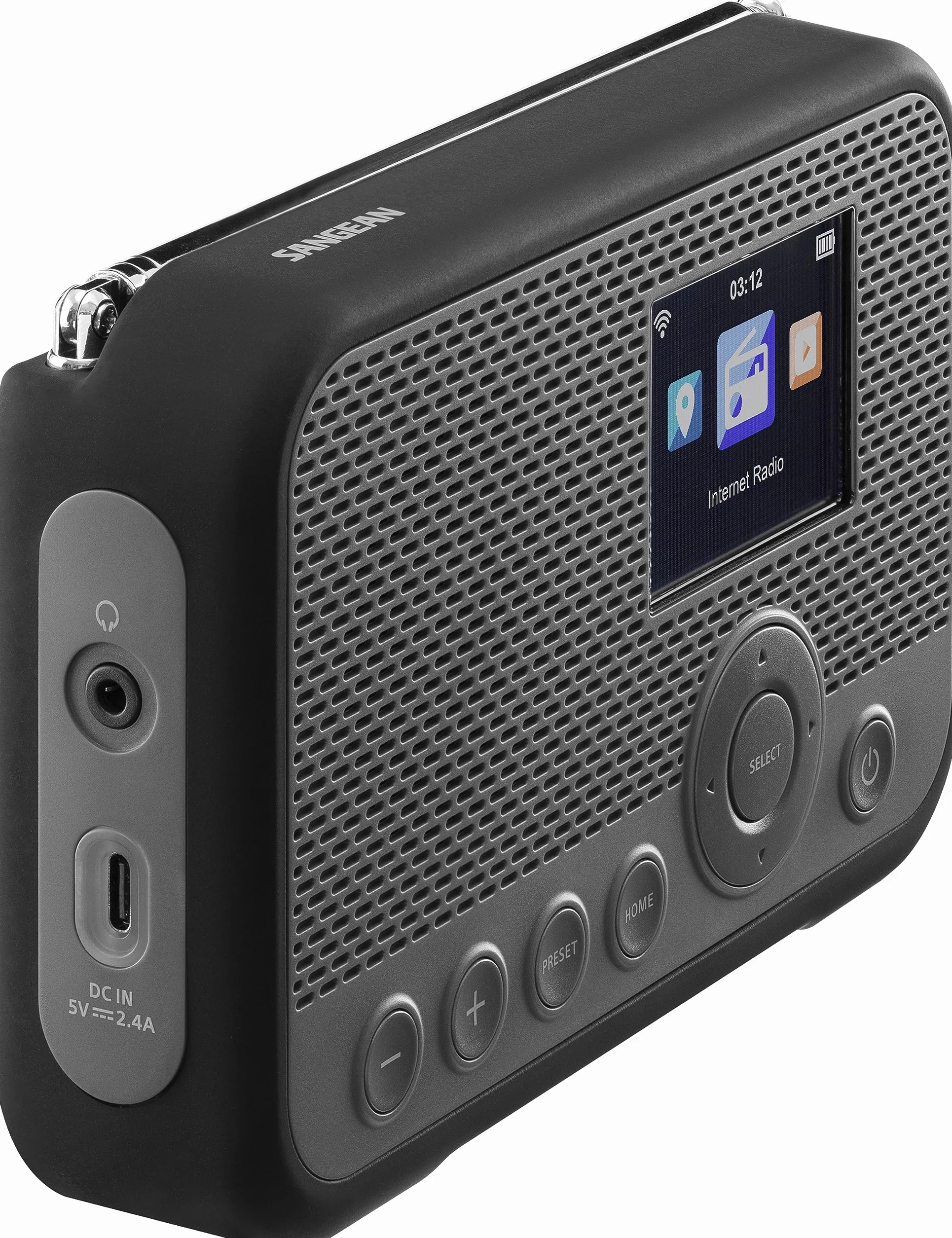 Sangean WFR-39 Radio por Internet con Dab+, FM, WiFi Gris-Negro