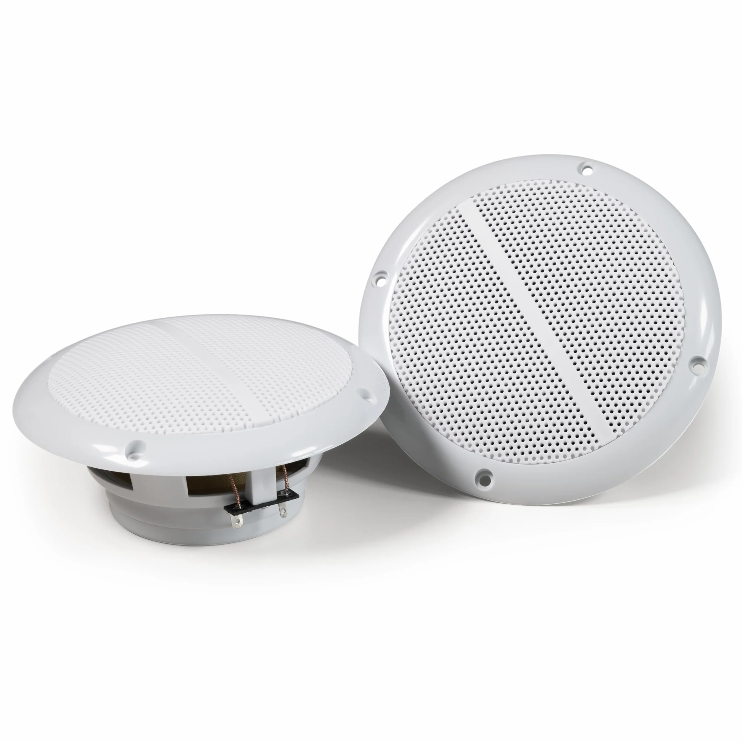 ADAKAT Pack de 2 Altavoces Exteriores Integrados, 20W RMS, 100W de Potencia Musical