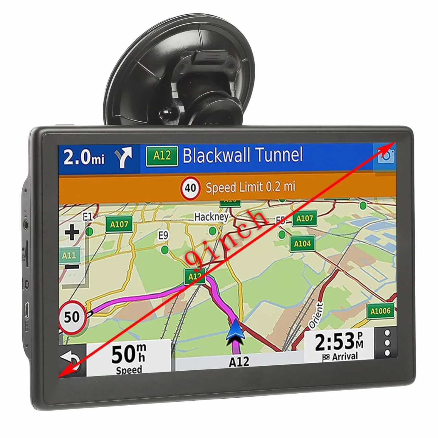 NEWFUN GPS Camiones Profesional 9 Pulgadas Navegador GPS Coche 2025 Mapas Europa