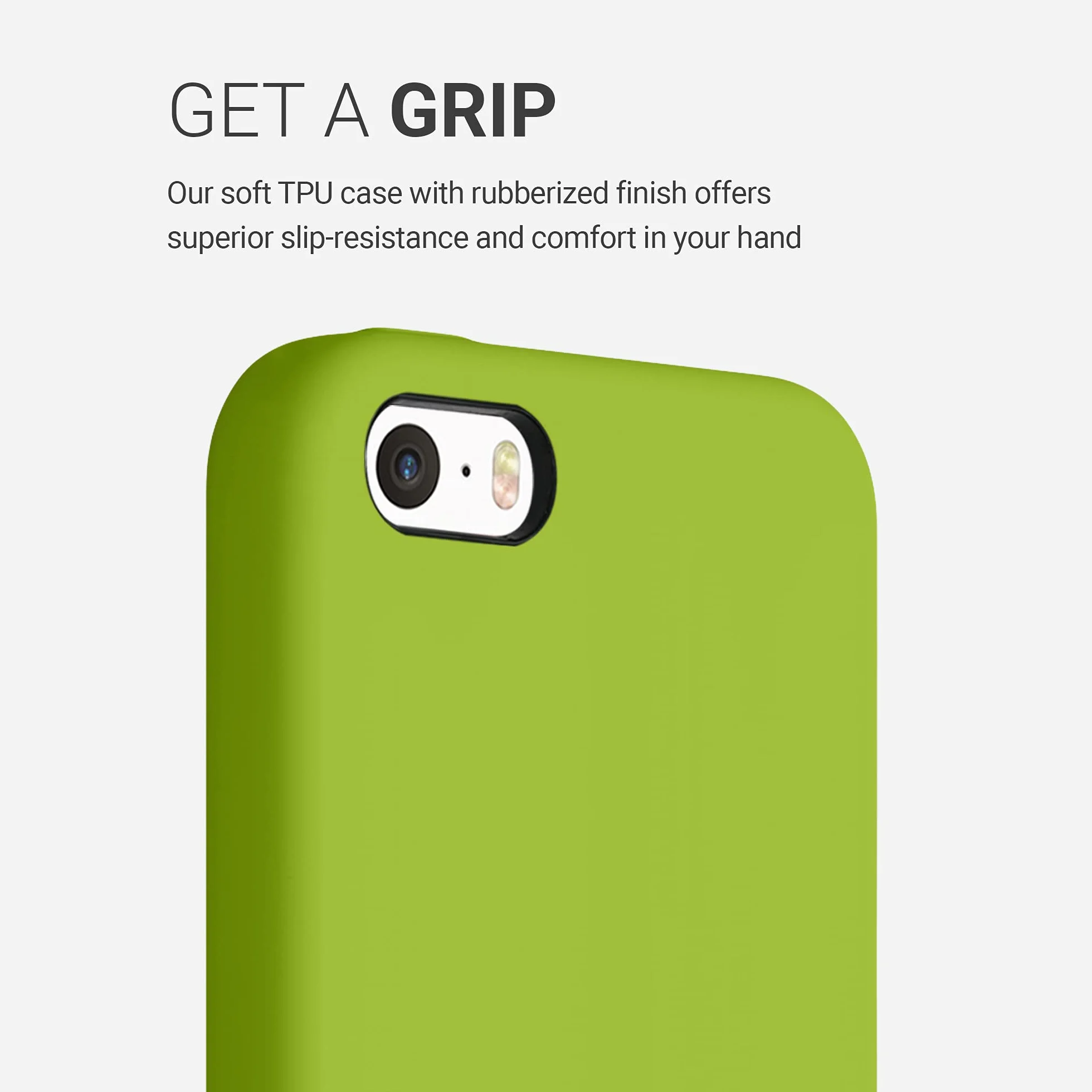 kwmobile Carcasa Compatible con Apple iPhone SE (1.Gen 2016) / iPhone 5 / iPhone 5S Funda TPU y Silicona Antigolpes Verde Pimiento