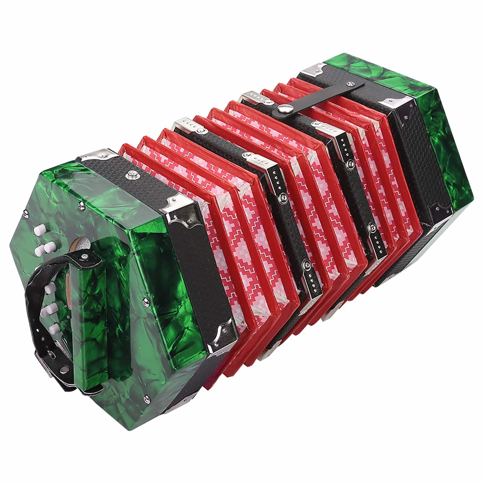 Fácil de aprender a tocar la concertina para el ejercicio de entrenamiento para la práctica del principiante(Green)