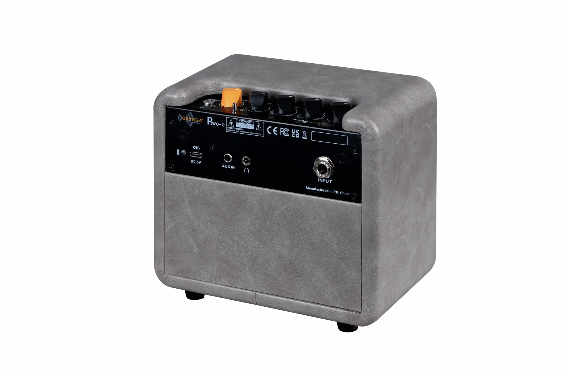 Ortega PTWO-E - Amplificador de guitarra (12 W, Bluetooth, con efectos de batería)