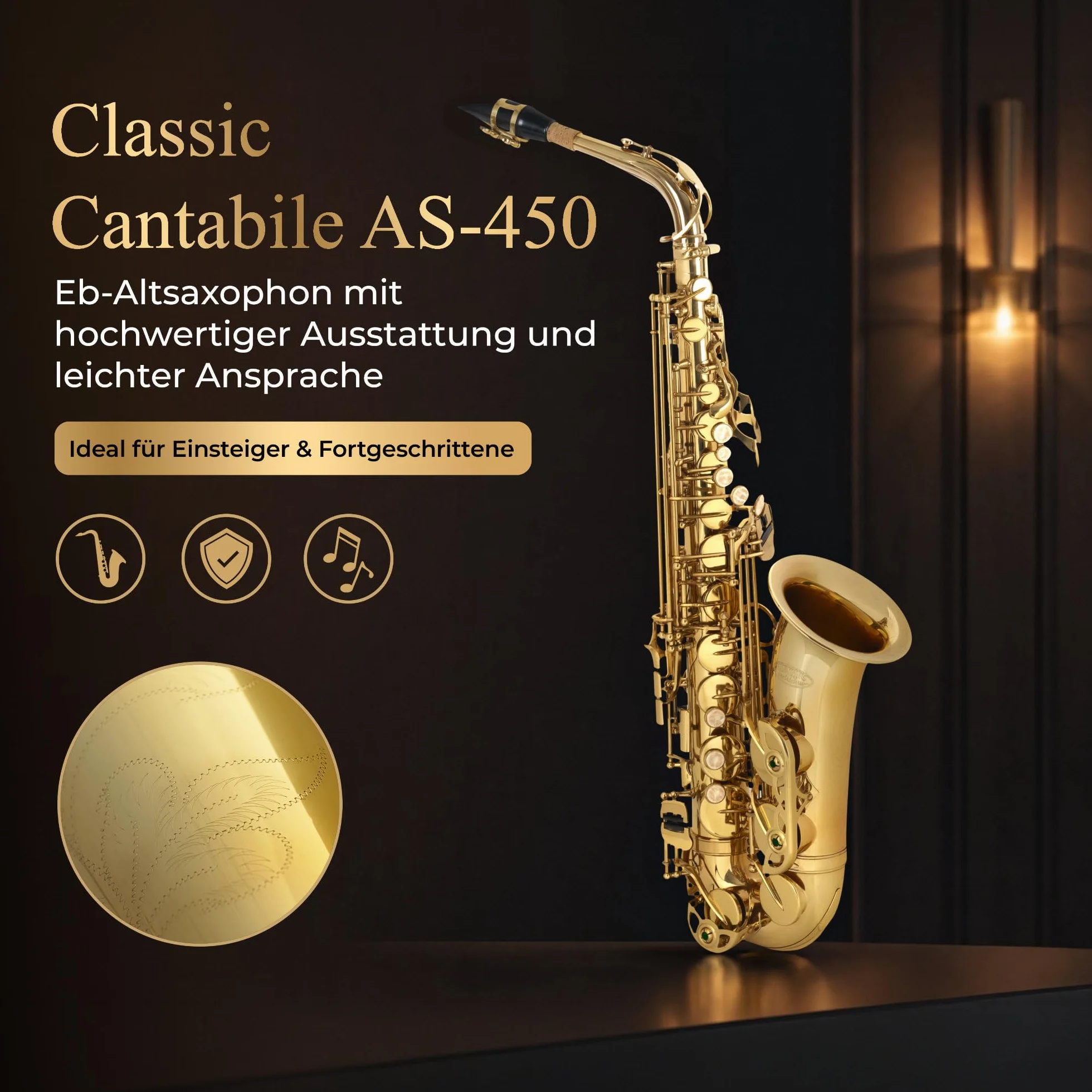 Classic Cantabile Winds AS-450 Eb saxófon alto