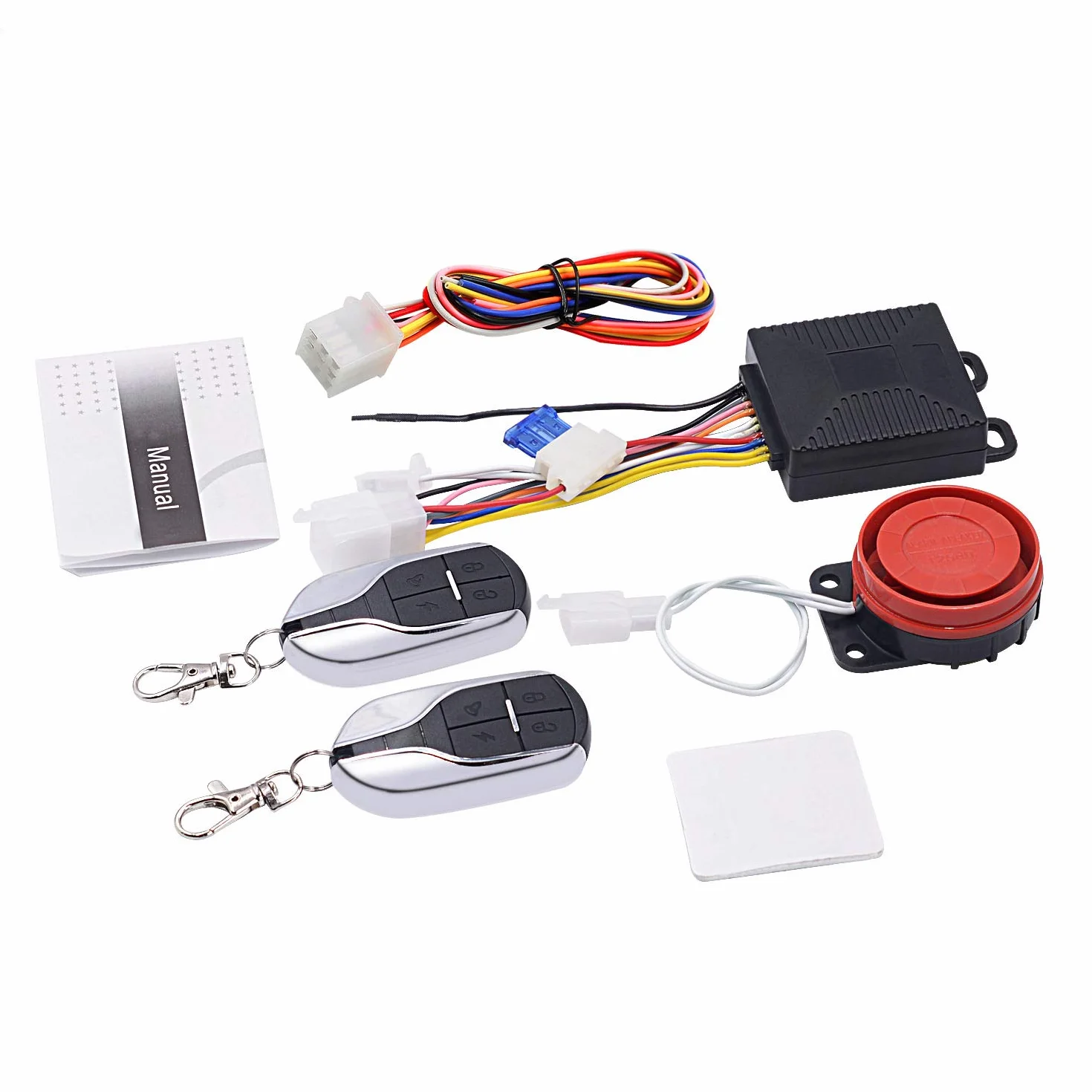 ShinePick Alarma Moto con Mando, Sistema de Alarma Antirrobo Alarma 125db para Motocicletas de 12V