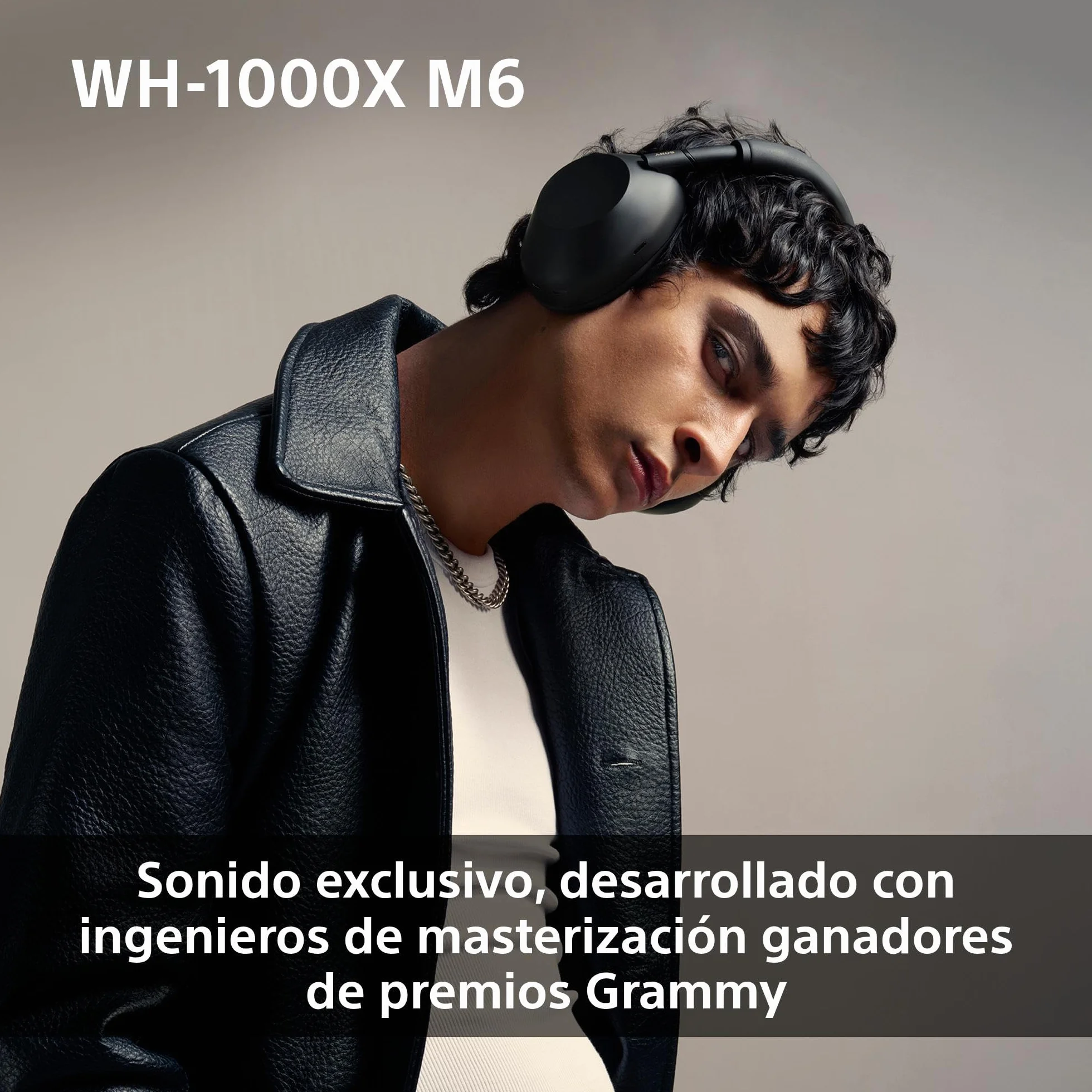 Sony WH-1000XM6 Auriculares Bluetooth inalámbricos con Noise Cancelling, Sonido de Alta resolución, cómodos, diseño Plegable, Estuche Resistente, 30 Horas de batería, iOS y Android - Plata