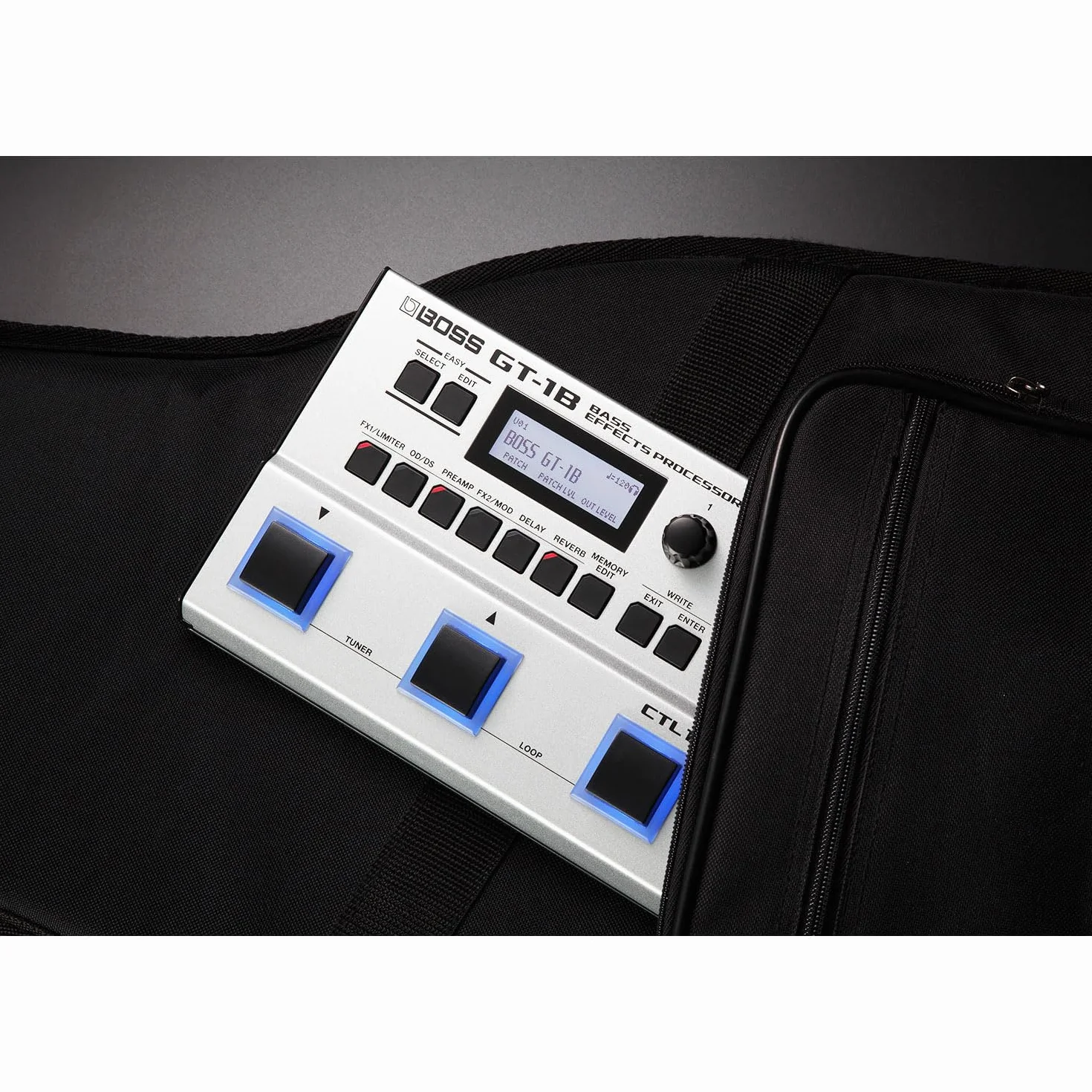 Boss GT-1B - Dispositivo móvil de efectos múltiples para bajos y cable jack keepdrum