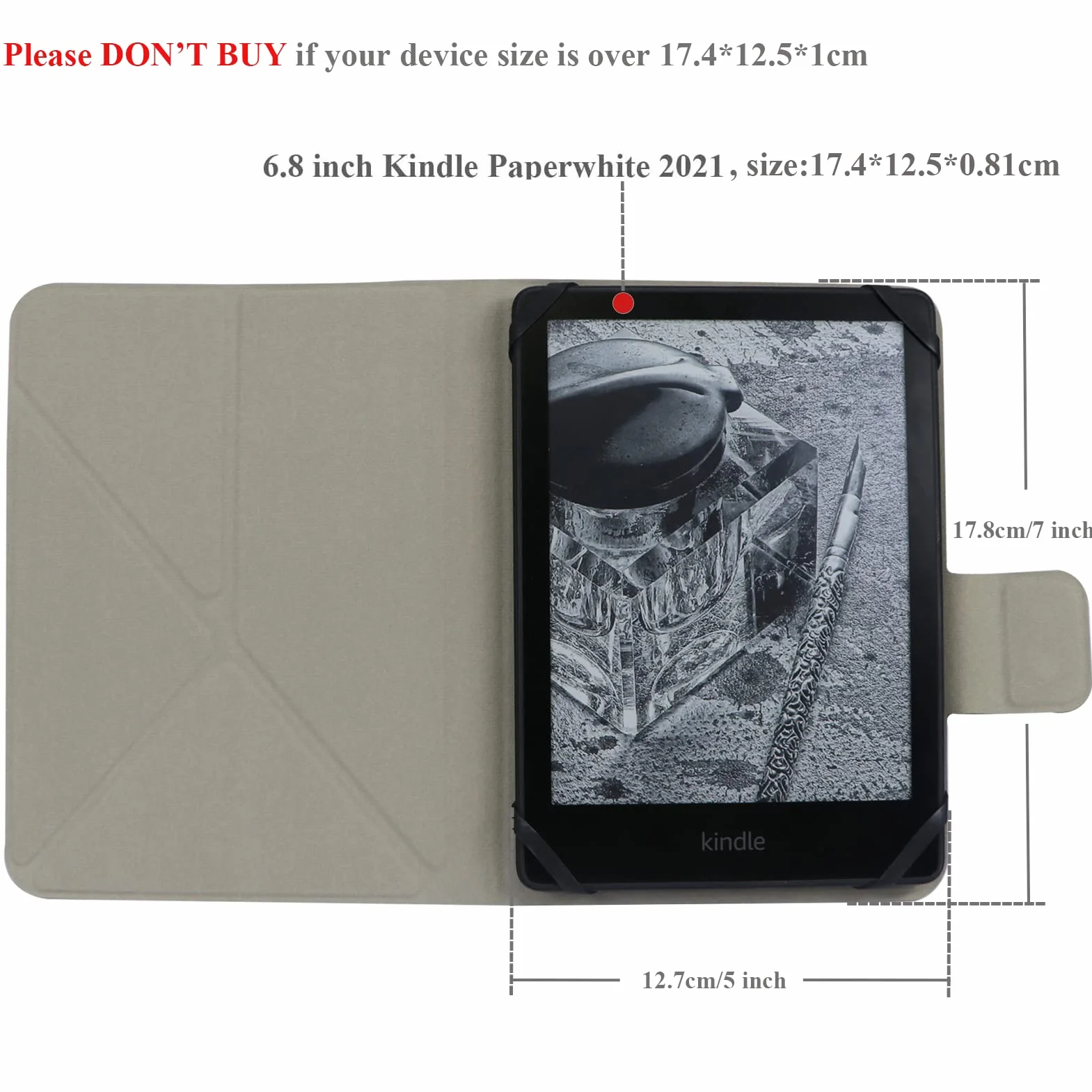 Funda Universal para Kindle Paperwhite 2021/Colorsoft Signature Edition 2024/Paperwhite 2024 7'' - Verde Azulado
