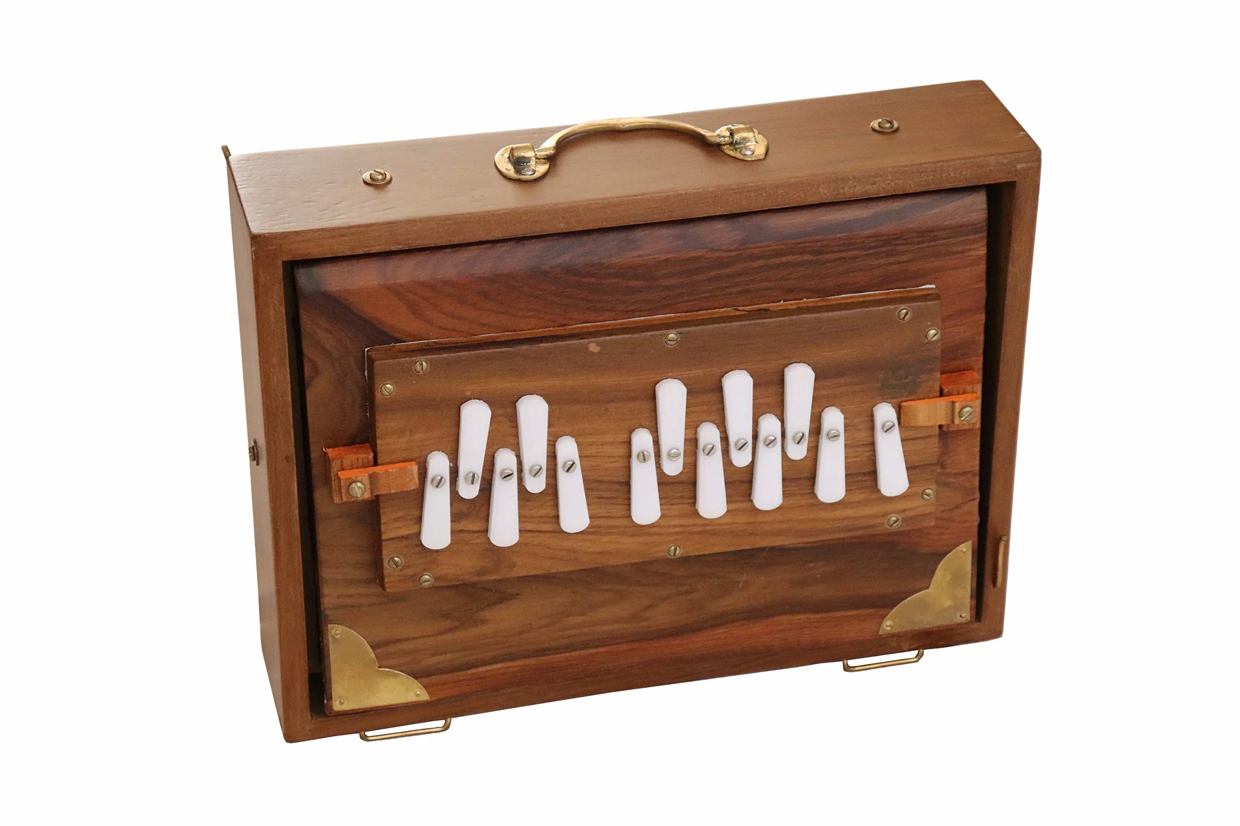 Shruti Box Raga Mini, modelo profesional, madera KAIL, escala de DO a DO (DO3 a DO4), 30 x 22 x 8,5 cm, peso de 2,5 kg, ajuste de 440 Hz (432 Hz bajo pedido)