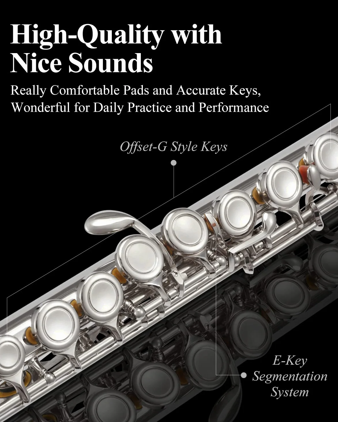 Eastar EFL-1 16 Keys Flute Nickel Plated Close Hole