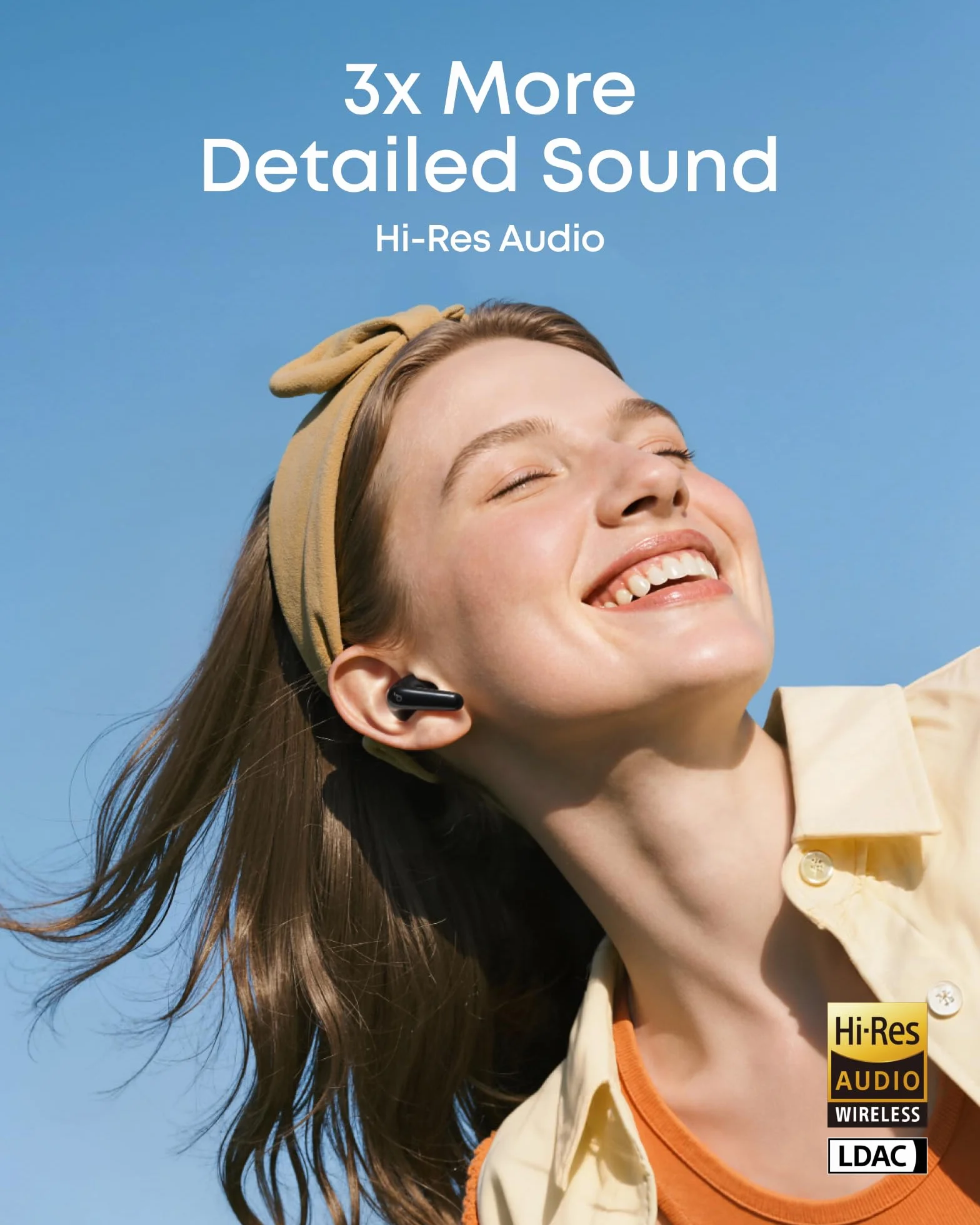 soundcore P31i Auriculares Inalámbricos Bluetooth de Anker, Cancelación de Ruido en Tiempo Real, Auriculares Traductores, Sonido de Alta Resolución LDAC, 50h de Uso, Carga Rápida, Audio Espacial, IP55