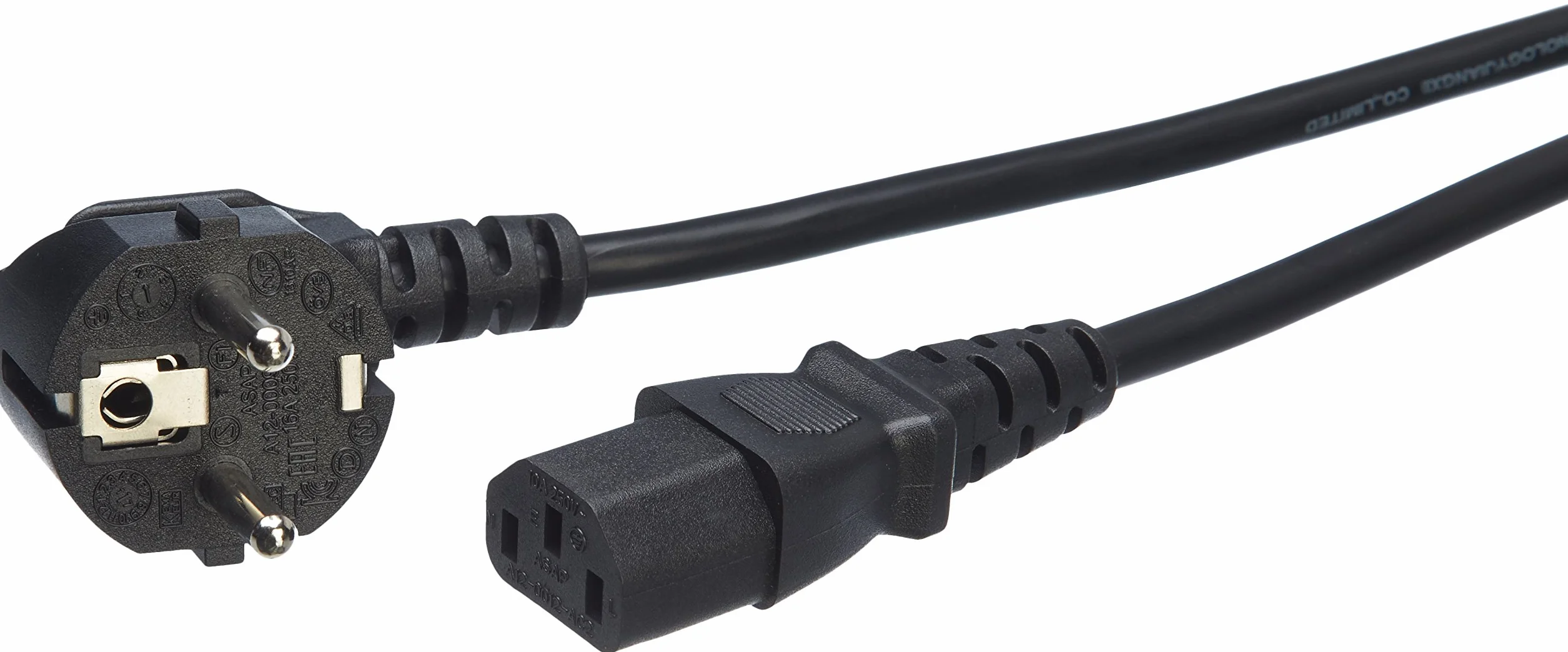 Amazon Basics cable de alimentación 3 m negro
