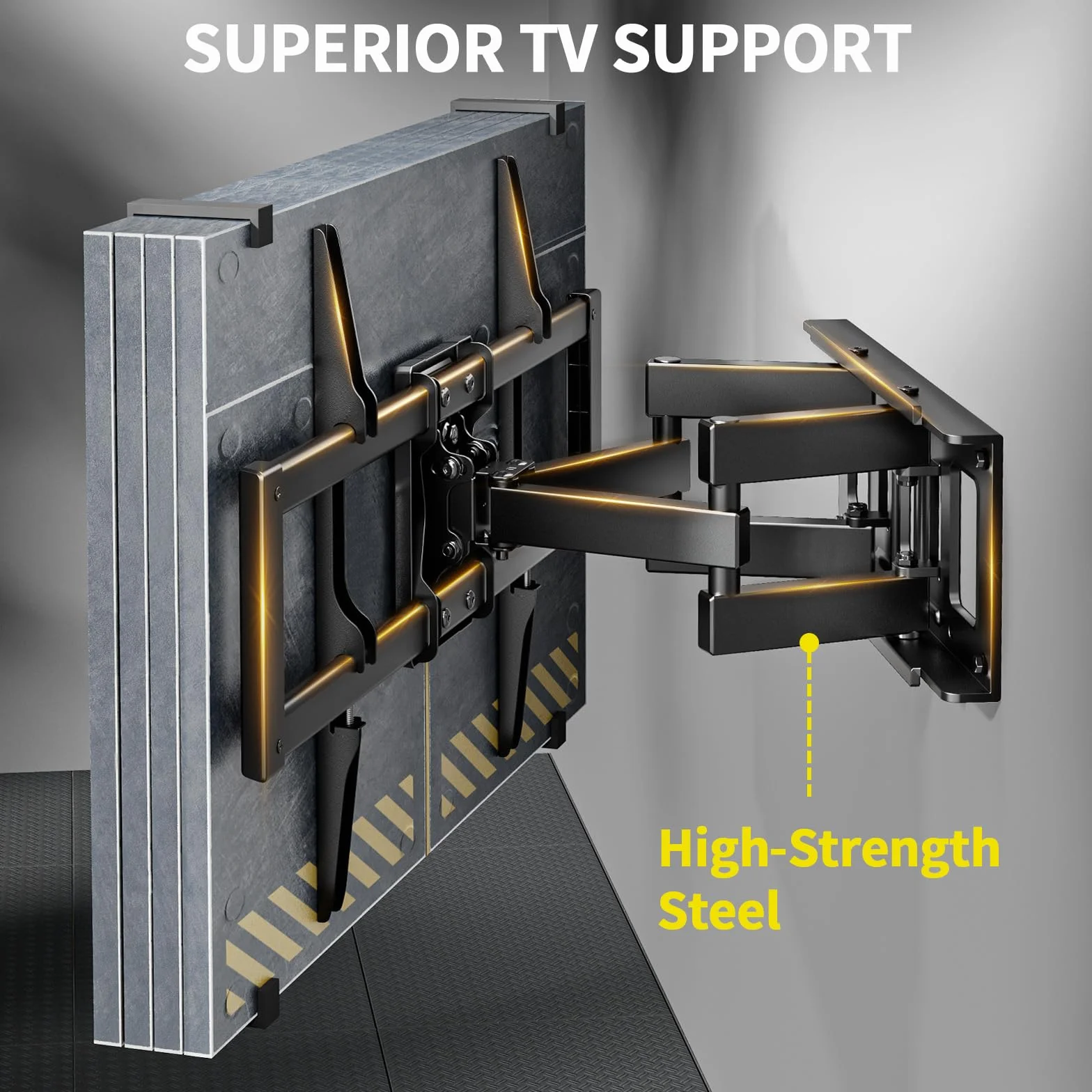 Alphamount Soporte TV Pared Movimiento Completo 37-80 Pulgadas VESA 600x400 mm 45 kg APLF6