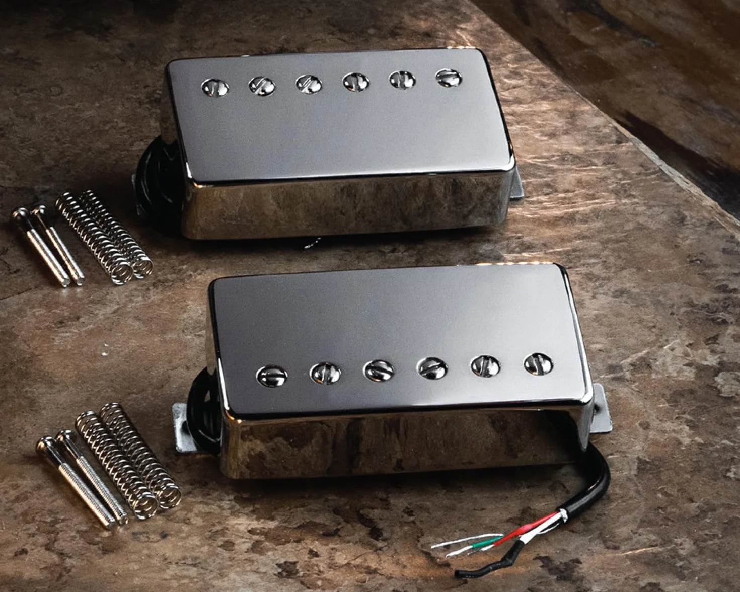Tonerider Birmingham Humbucker - Juego de pastilla Humbucker, cebra, 50 mm de espaciado, 5 imanes Alnico, crujido británico, ideal para división de bobinas, cableado de 4 conductores
