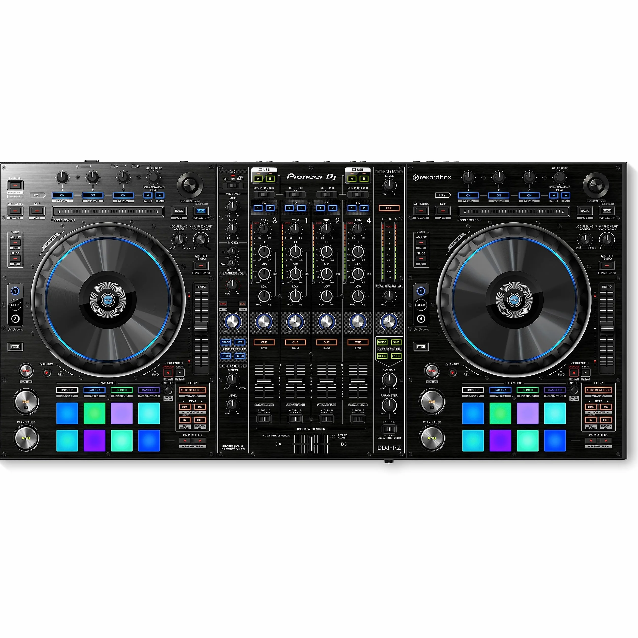 Pioneer DDJ-RZ Controlador de 4 Canales para DJ rekordbox