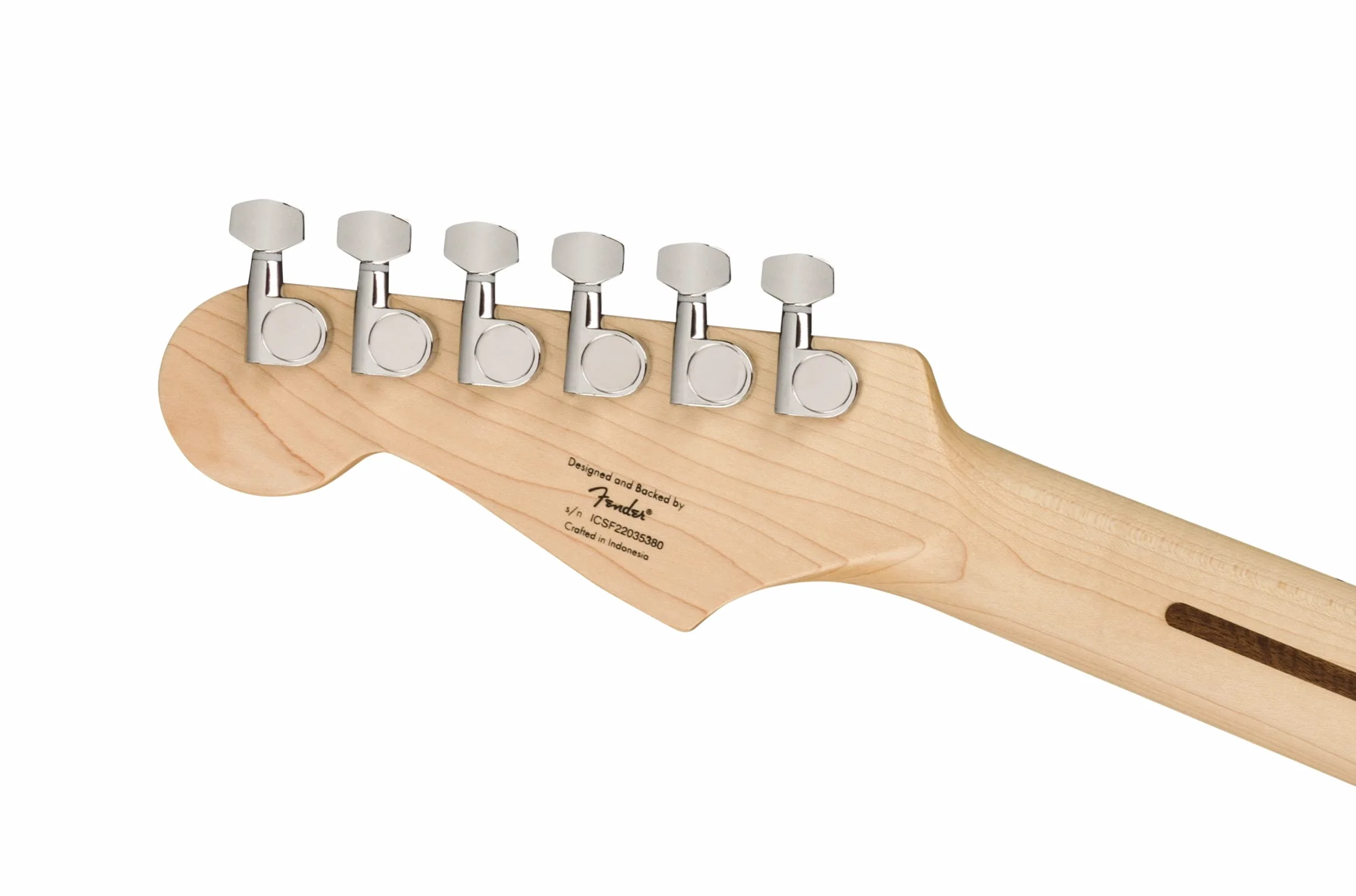 Squier by Fender Sonic Stratocaster HT, Guitarra Eléctrica, Diapasón de Arce, Golpeador Blanco, Blanco Ártico, Incluye cursos virtuales gratuitos en Fender Play