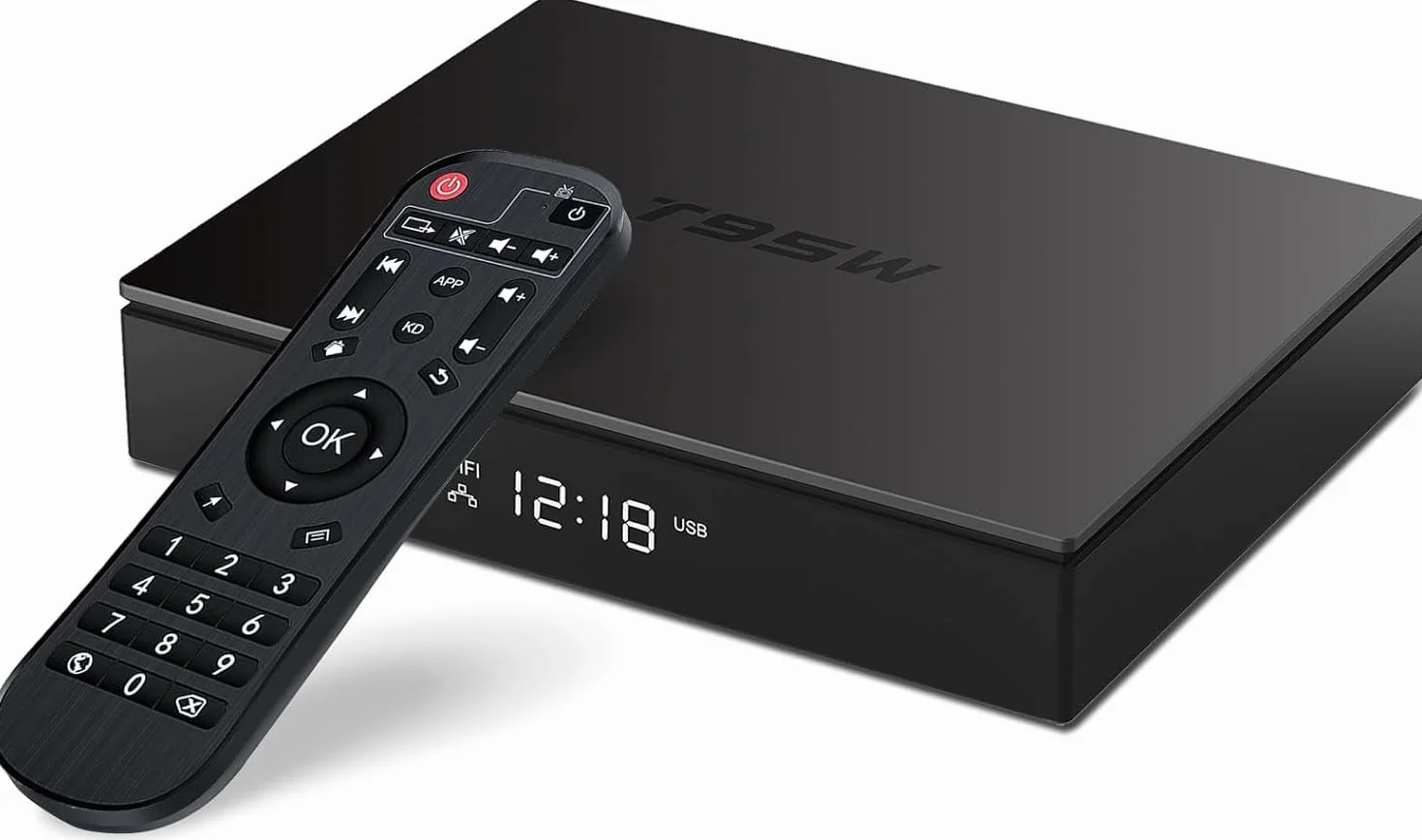 Android TV Box,T95W Android 11.0 Box 4GB RAM 64GB ROM Amlogic S905W2 Quad-Core Cortex-A53 G31 GPU Support 4K 3D 1080P AV1 2.4/5.0GHz WiFi BT5.0 10/100M Ethernet HDMI 2.1 H.265 Smart TV Box