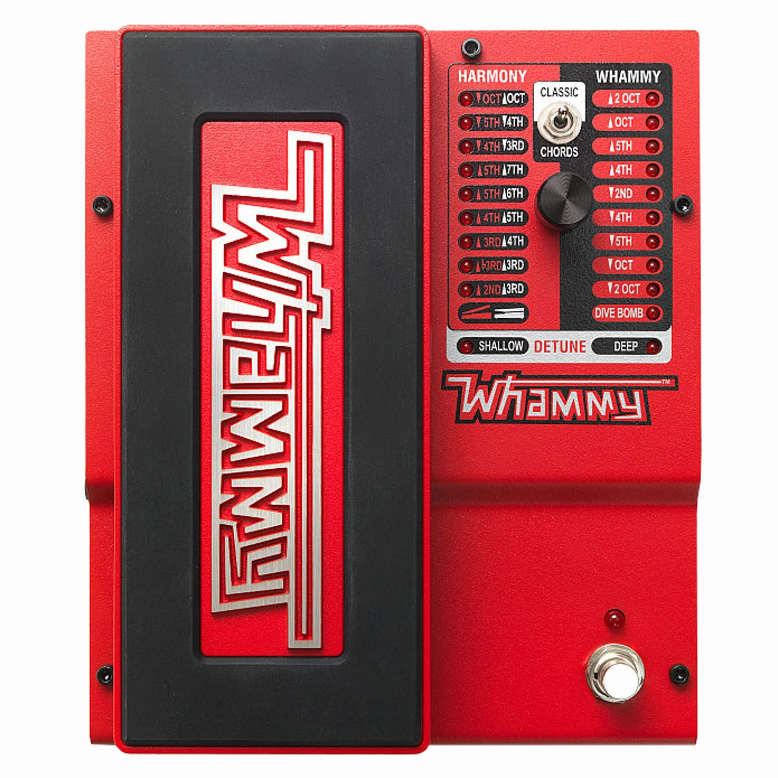 DigiTech Whammy 5 - Harmonizer/Pitch Shifter for E-Guitar, Rojo