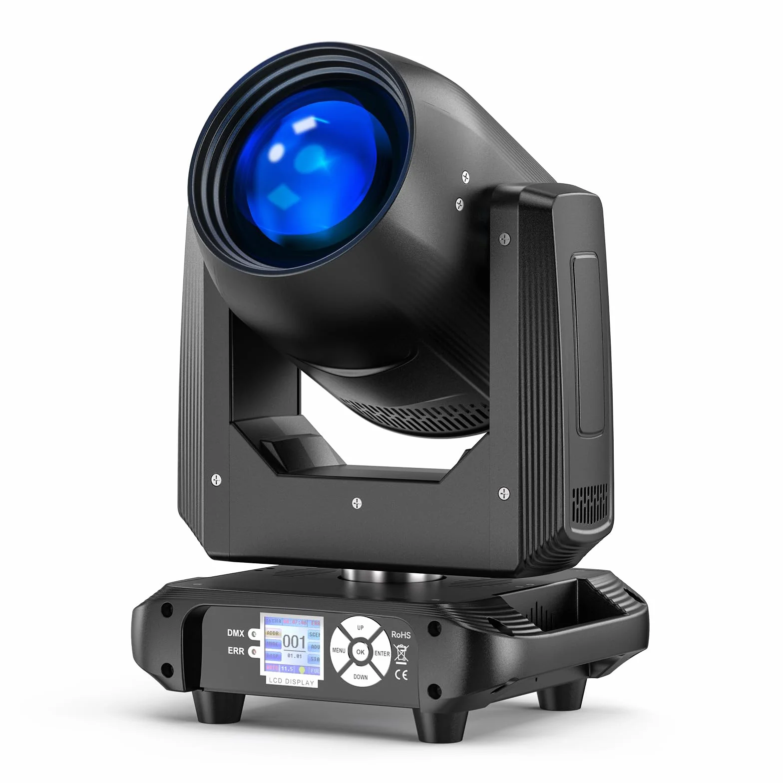 200W Cabeza Móvil RGBW LED Beam Luces de Escenario, Foco Electrónico 14 Patrones dmx512 Luces de Fiesta 18 Prismas 360° Rotación Efecto Arcoiris Para Navidad DJ Discoteca Bar Boda