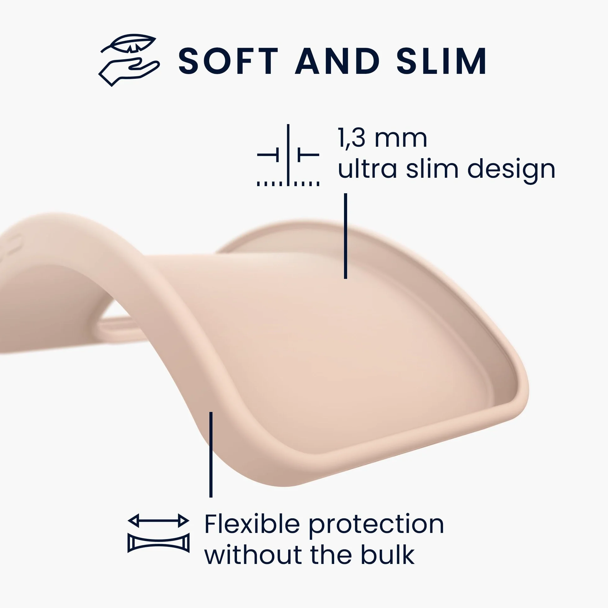kwmobile Funda para Google Pixel 8 Carcasa - Ultrafina de TPU y Silicona con Bordes elevados anticaídas - Beige Rosa Claro