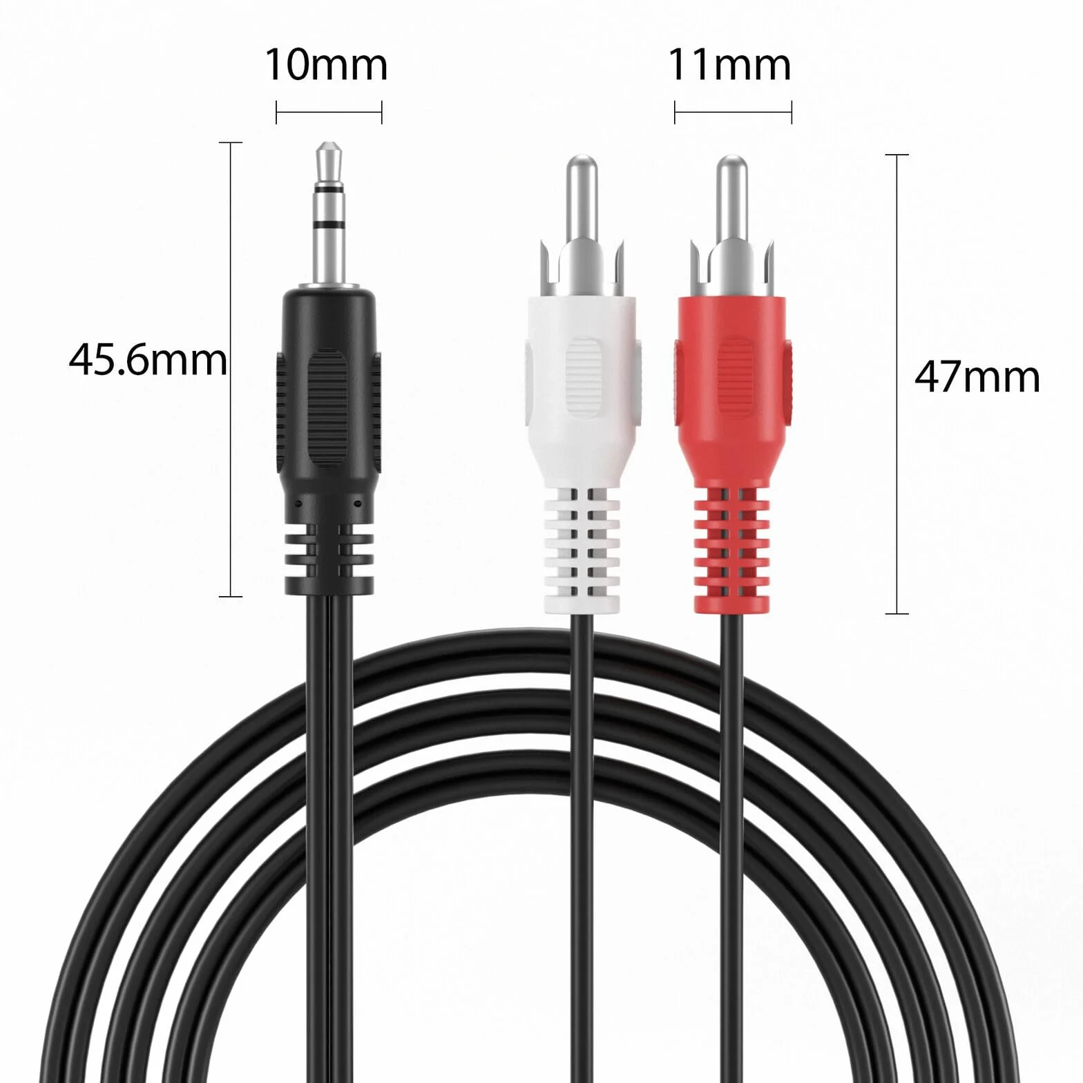 CABLEPELADO Cable Audio Estéreo Jack a 2 Macho 3.5mm Minijack 3 Metros