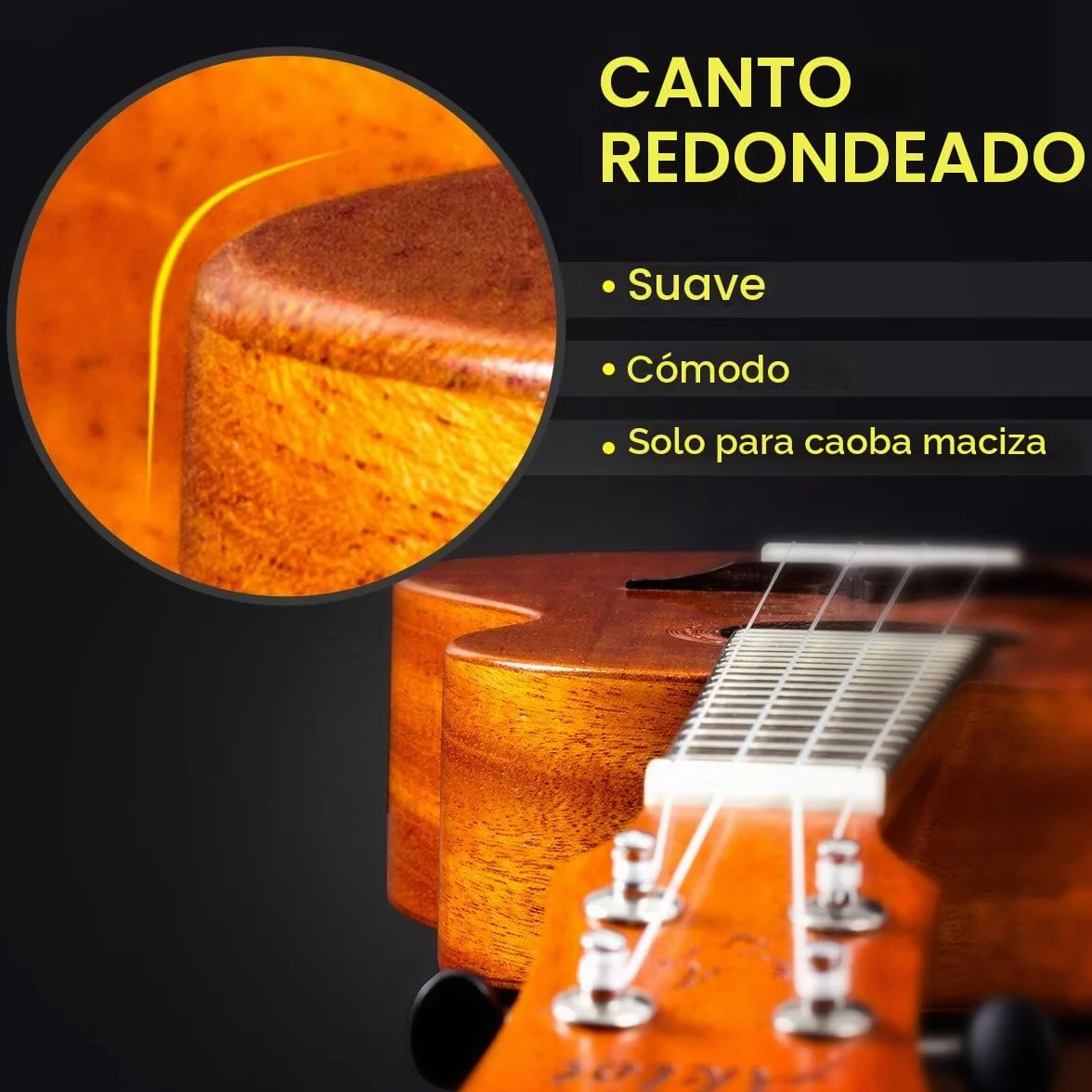 Aklot Concierto Ukelele de 23 Pulgadas Caoba Maciza Ukeleles Para Principiantes Profesionales Con Curso en línea gratuito y 8 Kit de inicio