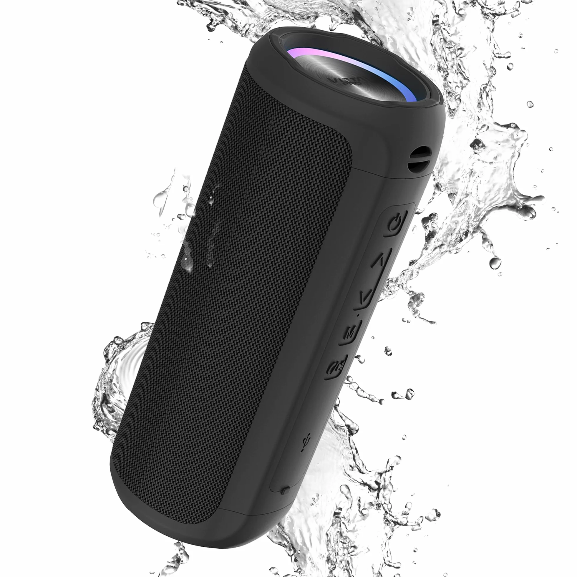 Vieta Pro Altavoz portátil Bluetooth Solaris BT - Sonido Potente de 15W, Radio FM, Resistente al Agua IPX4, Entrada AUX y USB, Micrófono con Manos Libres y Reproductor USB Player