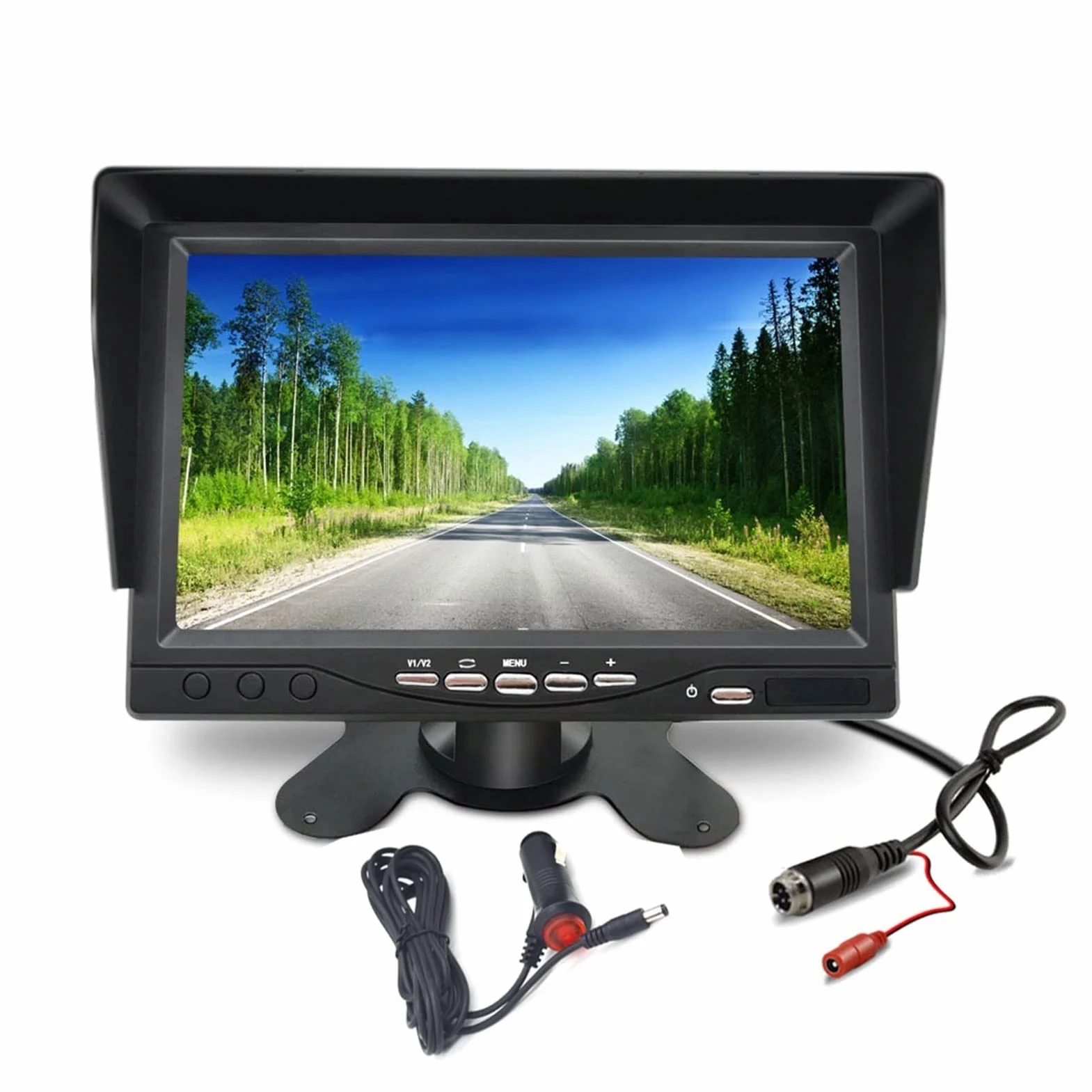 Navegador GPS para Coche con Cámara de Respaldo Visión Nocturna Impermeable para Camiones