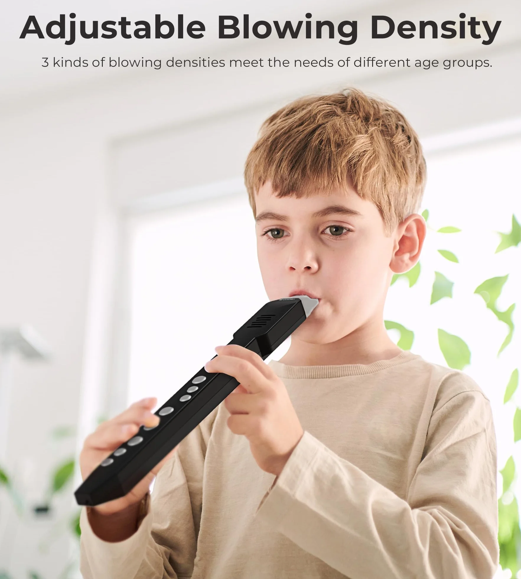 Vangoa EWI-100 - Mini sintetizador electrónico digital portátil de instrumentos de viento recargable con boquilla extraíble para niños, adultos y principiantes