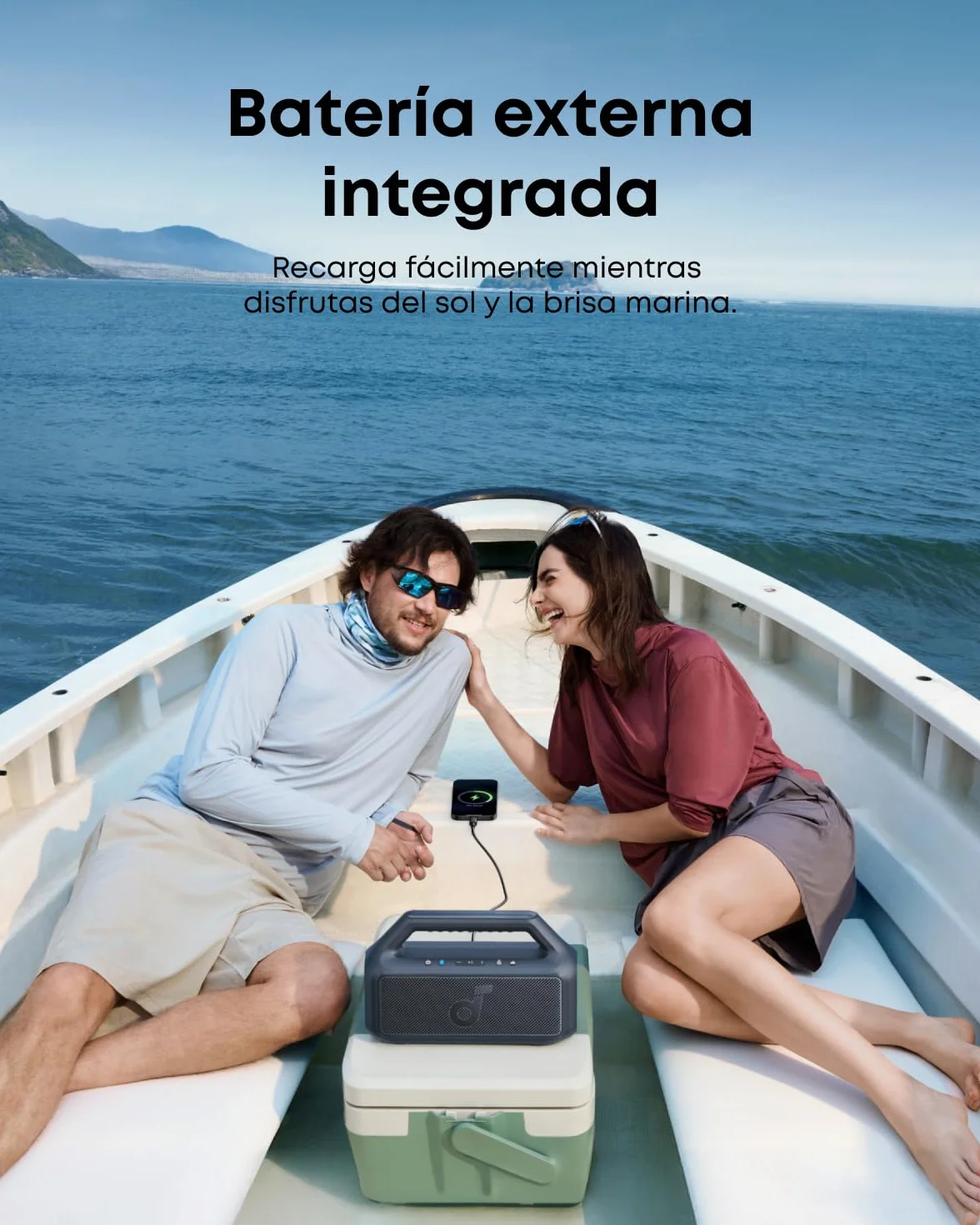 Soundcore Boom 2 Altavoz Bluetooth 80W Subwoofer BassUp™ 24h IPX7 Luces RGB USB-C