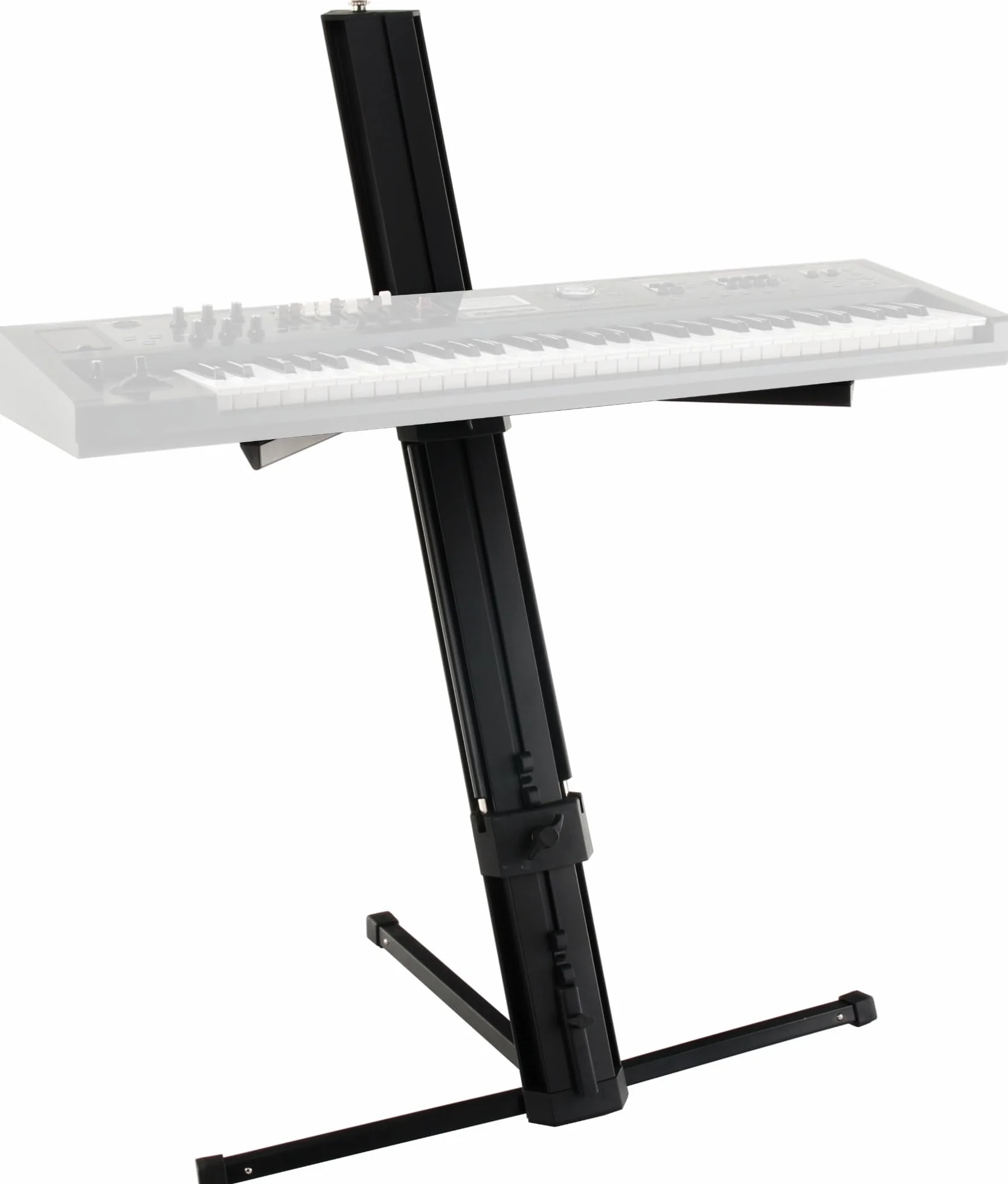 Classic Cantabile KS-100 Soporte Doble Para Teclados - Soporte Para Teclado Ajustable En Altura Doble - Soporte Con Capacidad De Carga De 25 kg Por Nivel - Conexión Para Brazo De Micrófono - Negro