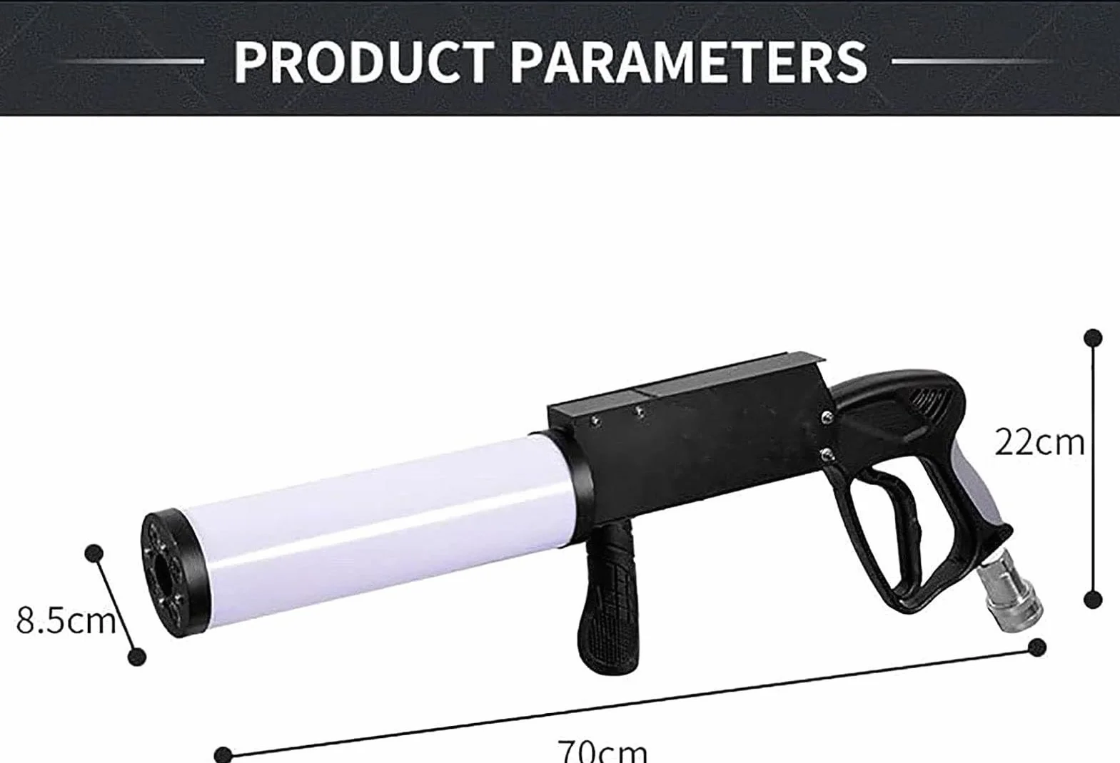 LED CO2 Jet Machine Máquina de niebla de mano para efectos de club bar DJ – Pistola de humo para fiestas de discoteca, espectáculos en vivo, bodas con cambio automático de color