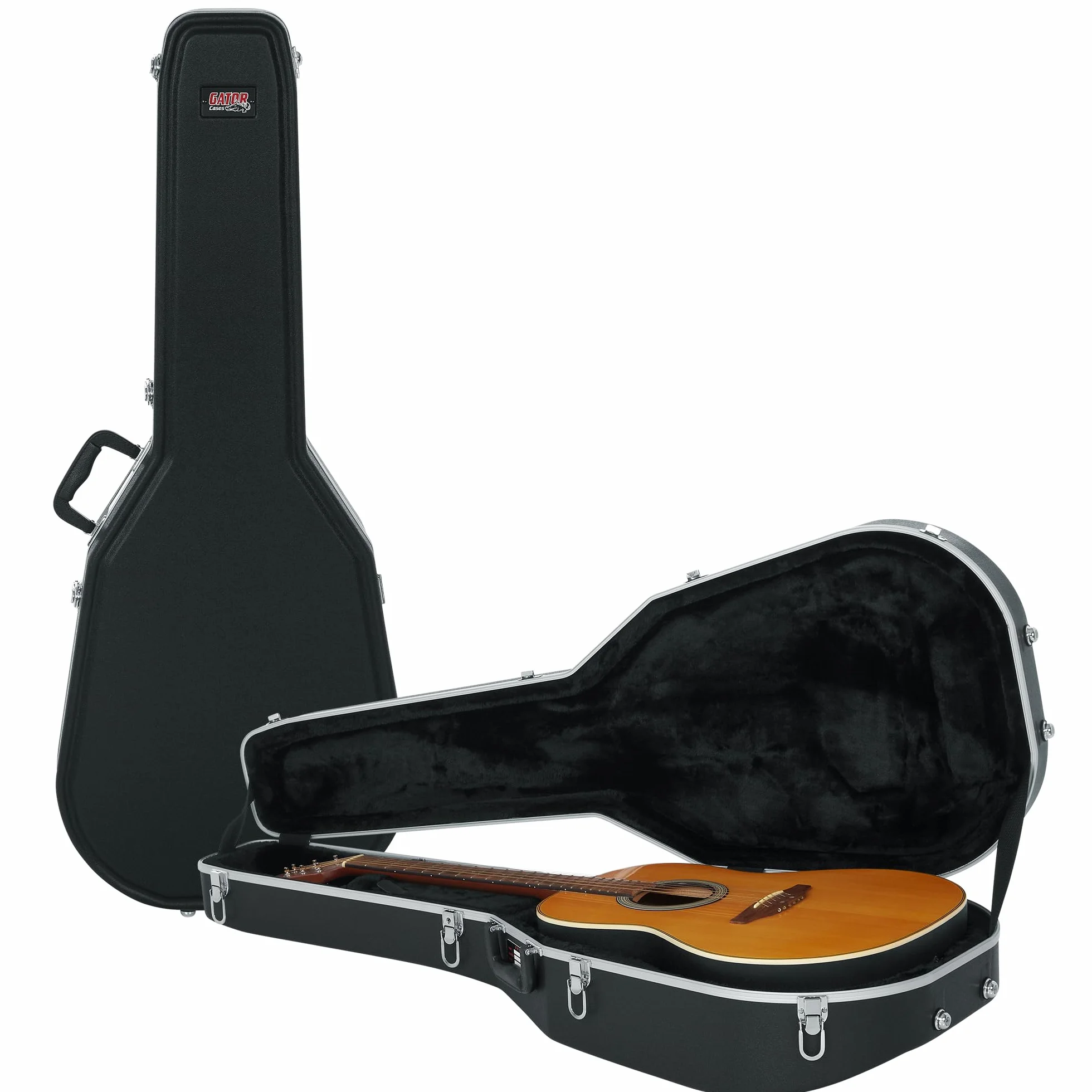 GATOR CASES Deluxe - Funda Moldeada de ABS para Guitarras acústicas; se Adapta a Guitarras acústicas de Contorno Profundo Estilo Ovation (GC-Deep Bowl)