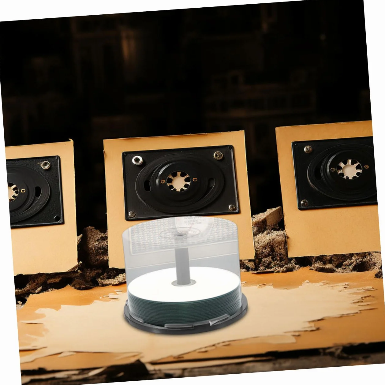3 Cubos Organizadores para Almacenamiento de CD y Dvd, Contenedores Plásticos Transparentes de 5,5 X 3,1 Pulgadas, Capacidad 50 Discos, para Hogar y Oficina, Estuche Compacto