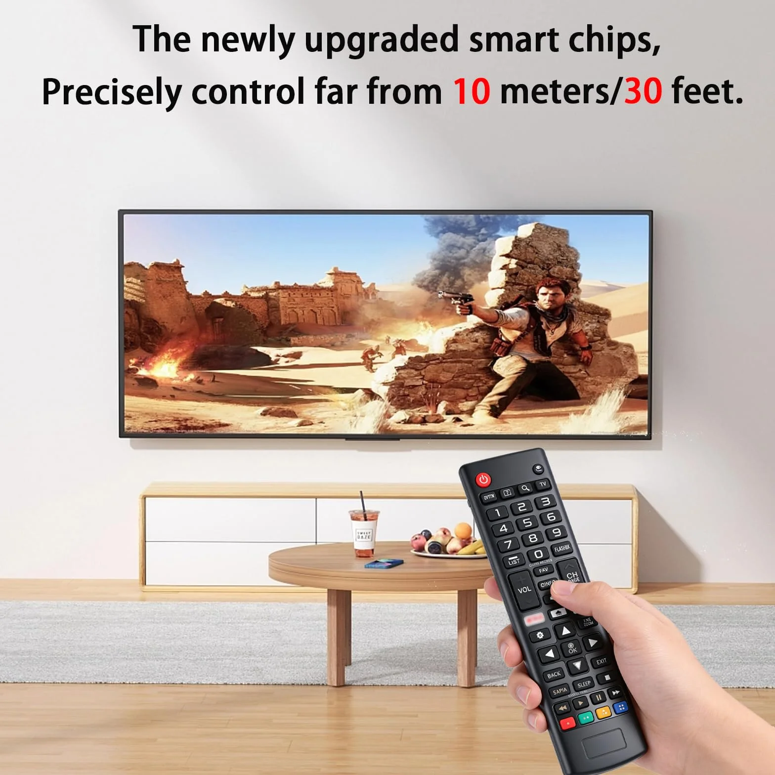 Mando Universal LG Smart TV 3D 4K LC LED QLED, Control Remoto para Netflix, Amazon