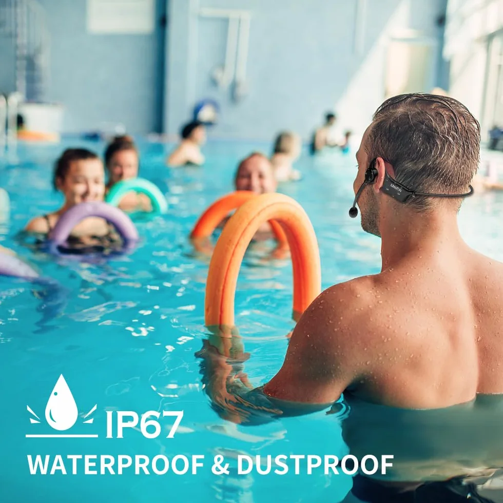 KIMAFUN 2.4G Fitness Diadema Micrófono Inalámbrico, IP67 Micrófono a Prueba de Sudor a Prueba de Agua para Instructores de Entrenamiento, Fitness, Yoga, Pilates,GWP91(1TX+1RX)