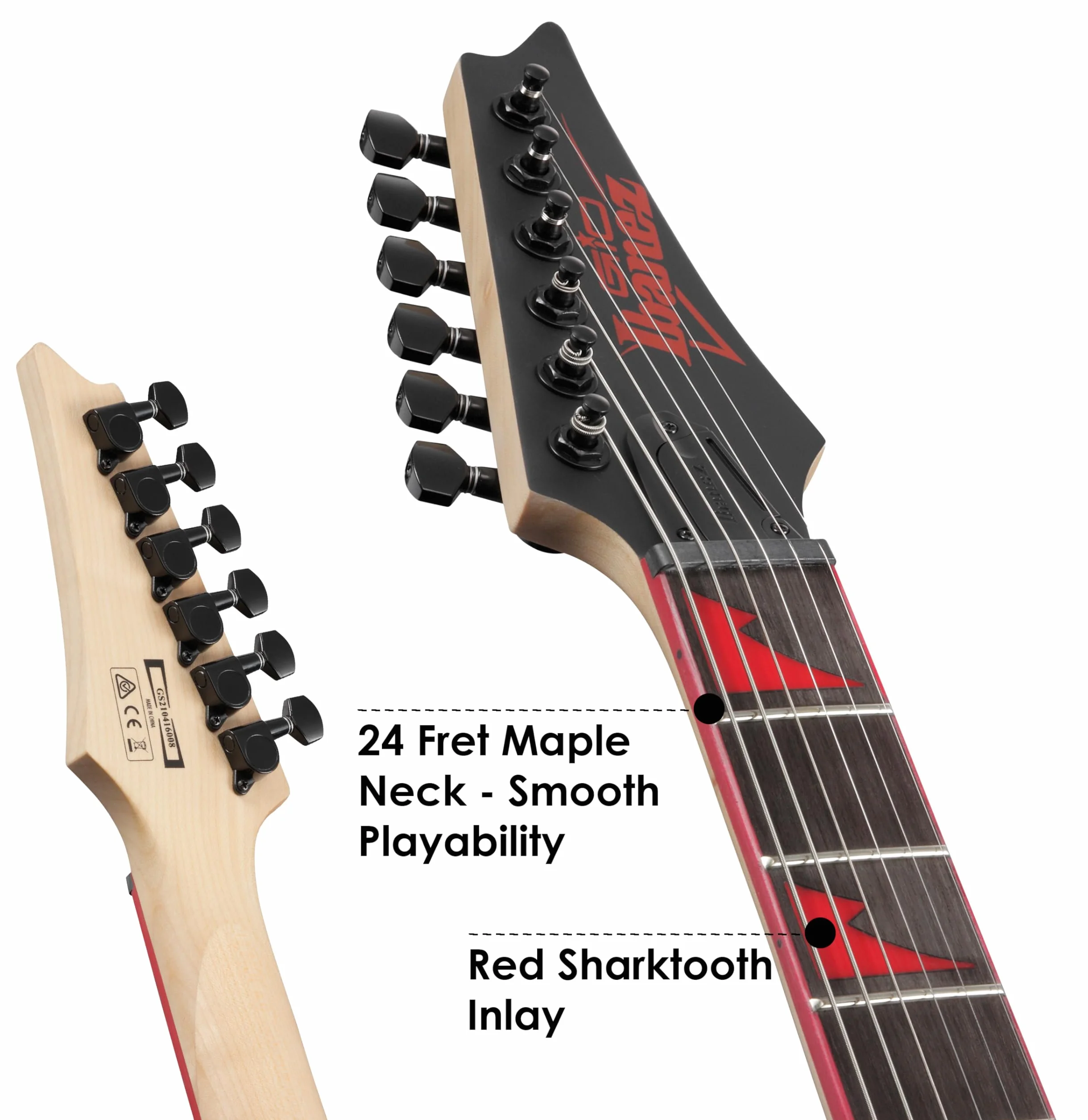 Ibanez Serie GIO RG - Guitarra eléctrica - Negro/Rojo