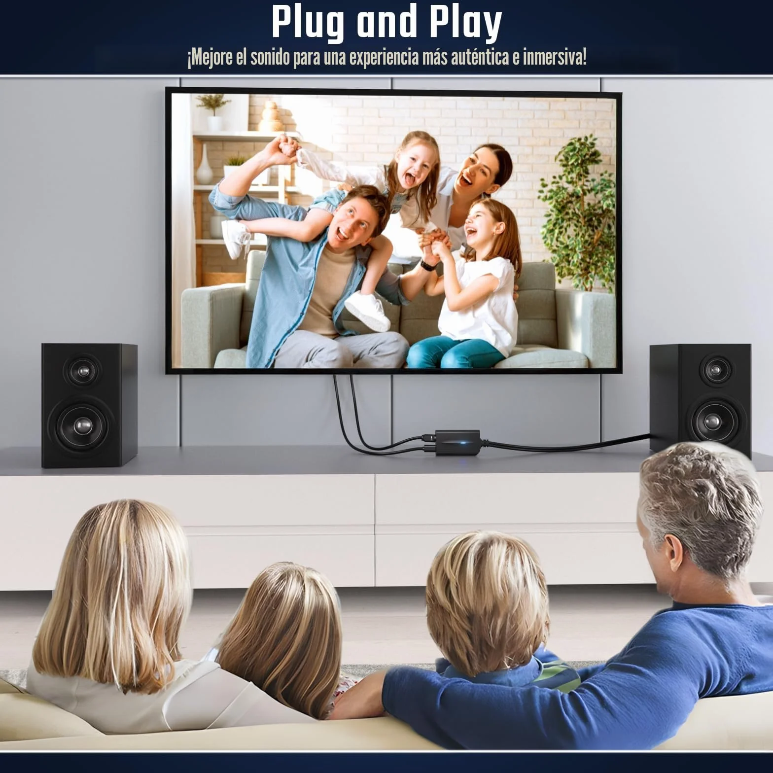 Convertidor Digital a Analógico DAC 192kHz Óptico Toslink SPDIF a RCA con Cable RCA Macho Integrado