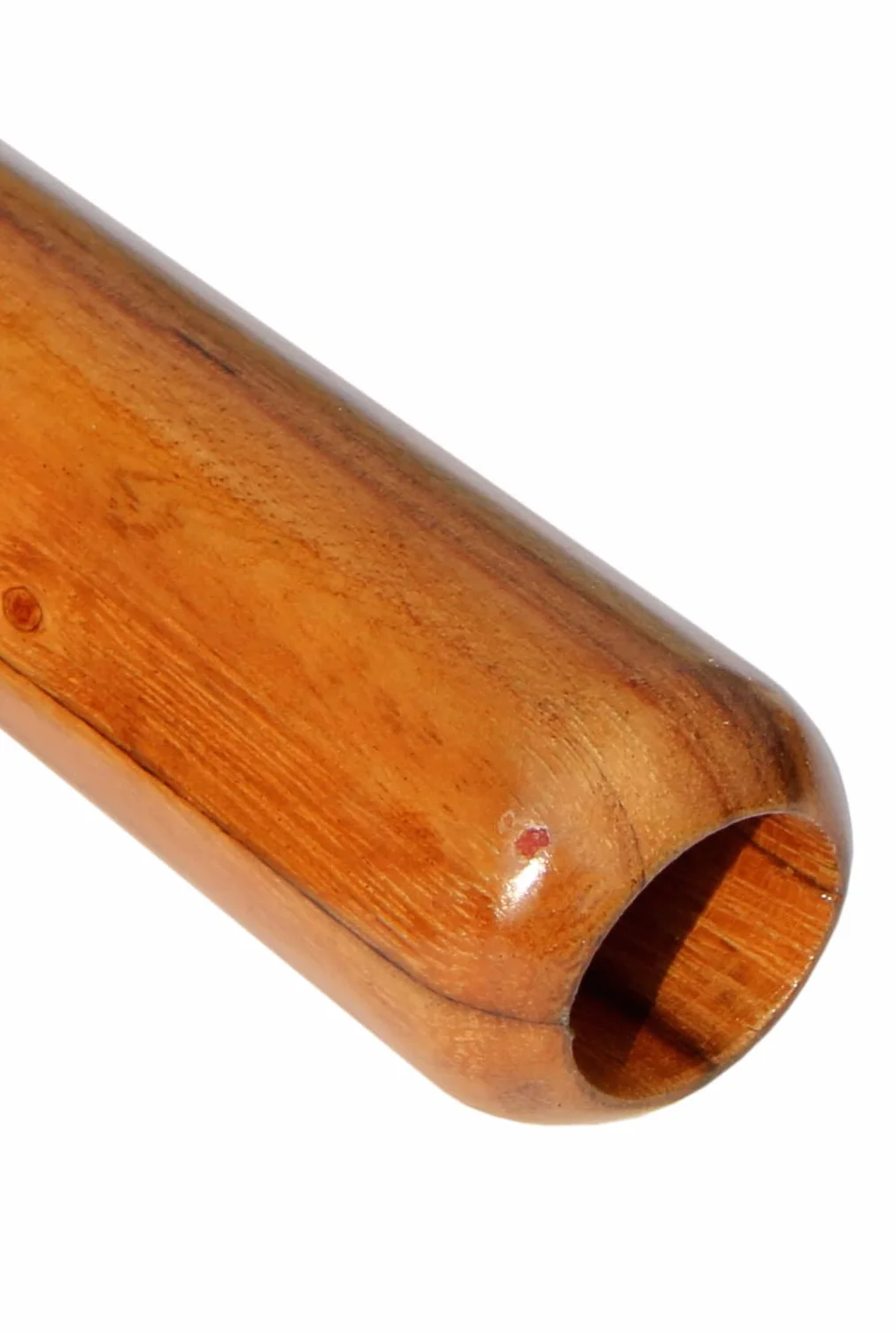 Hermoso Didgeridoo redondo - Tallado de madera como idea de regalo de cumpleaños Navidad para decoración de pared, instrumento musical hecho a mano (rojo-amarillo)