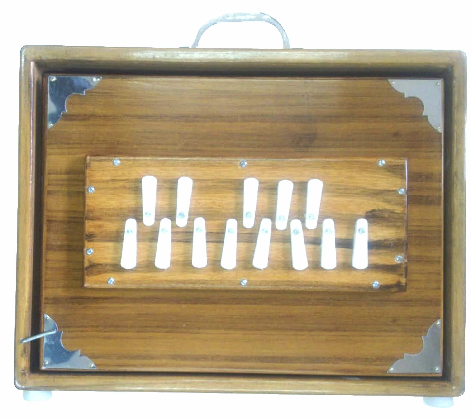 TATTVA Caja profesional de shruti "Calcutta", fabricada por M.K. Sardar, con respiración de sonido larga, C-C 13 notas, 440 Hz, de madera de teca