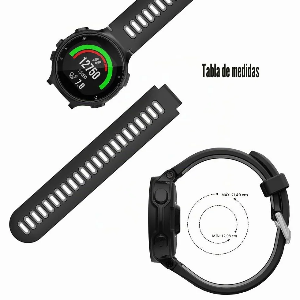Correa Forerunner 735XT, Correas de Silicona con Liberación Rápida para Forerunner 735XT 235 235Lite 230 220 620 630