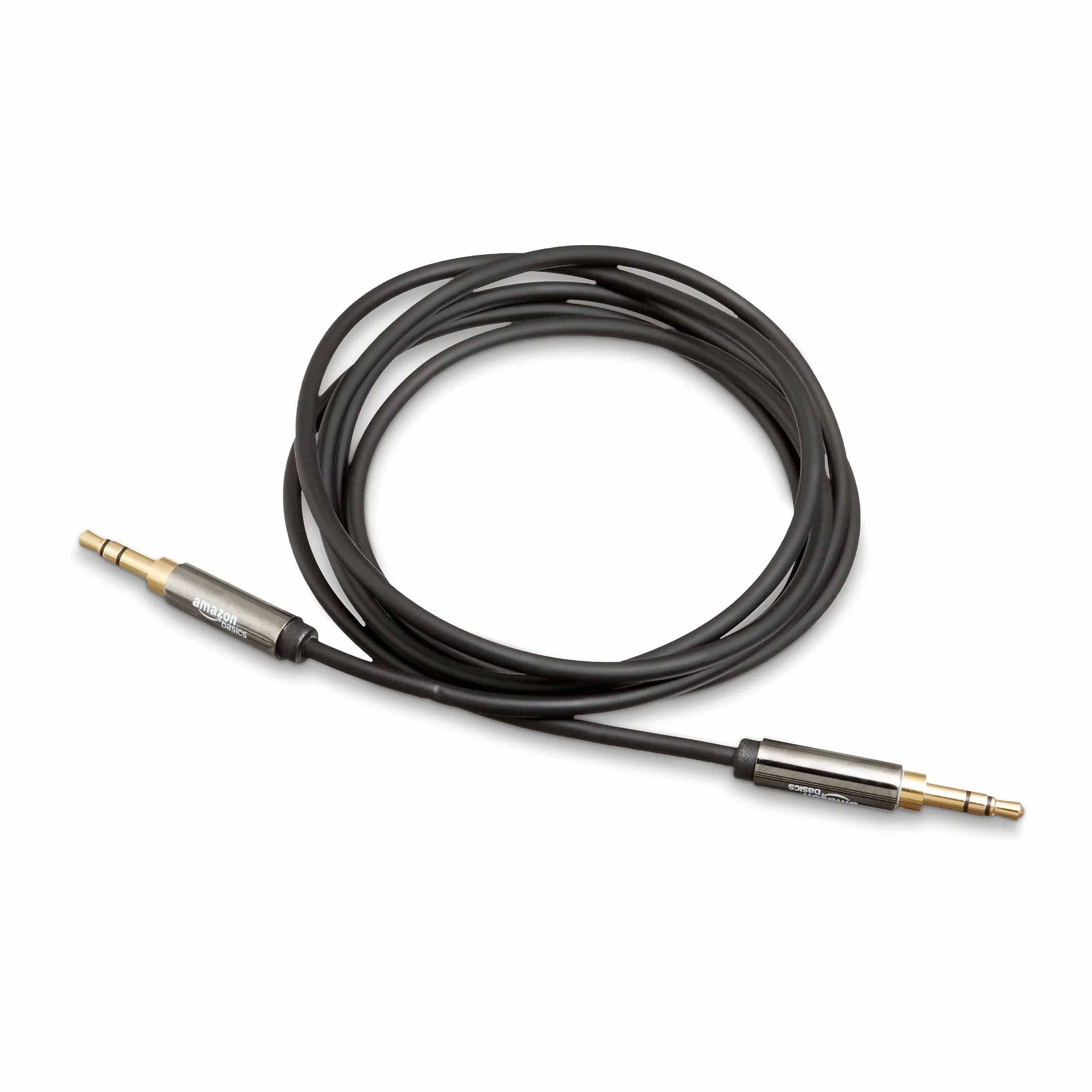 Amazon Basics Cable de audio estéreo Auxiliar 3,5 mm macho a macho 1,2 m Negro