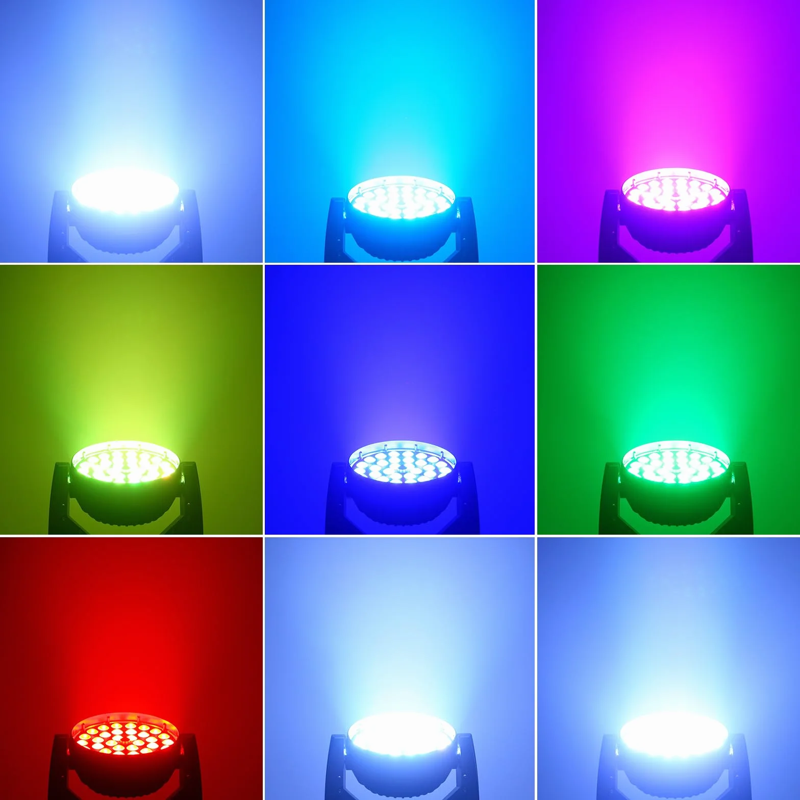2PCS 36X10W Cabeza Movil LED DMX512 Zoom Beam Wash Efecto Luces RGBW 4 en 1 Iluminación de escenario para Navidad Fiestas DJ profesional Conciertosventos